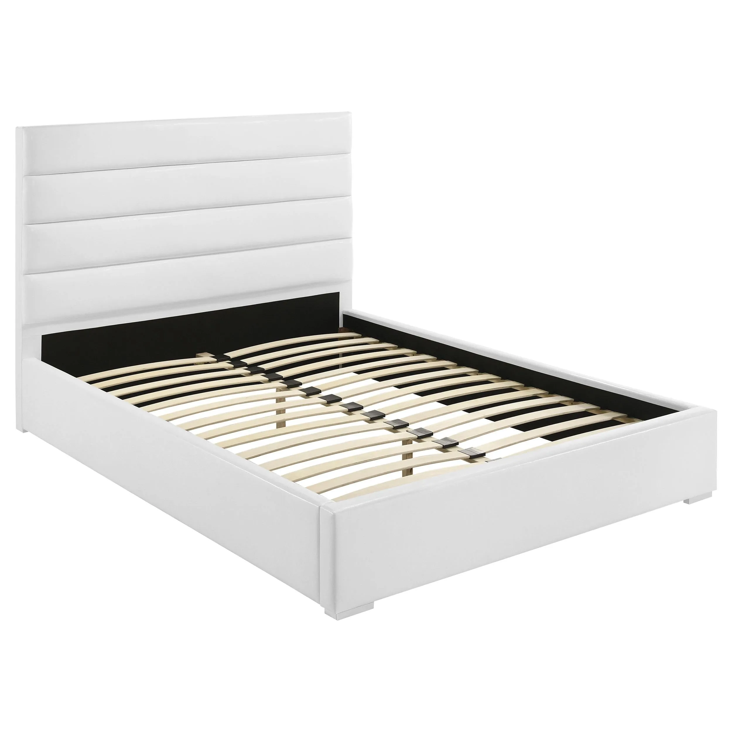 Felicity White Upholstered Eastern King Platform Bed - Image 3