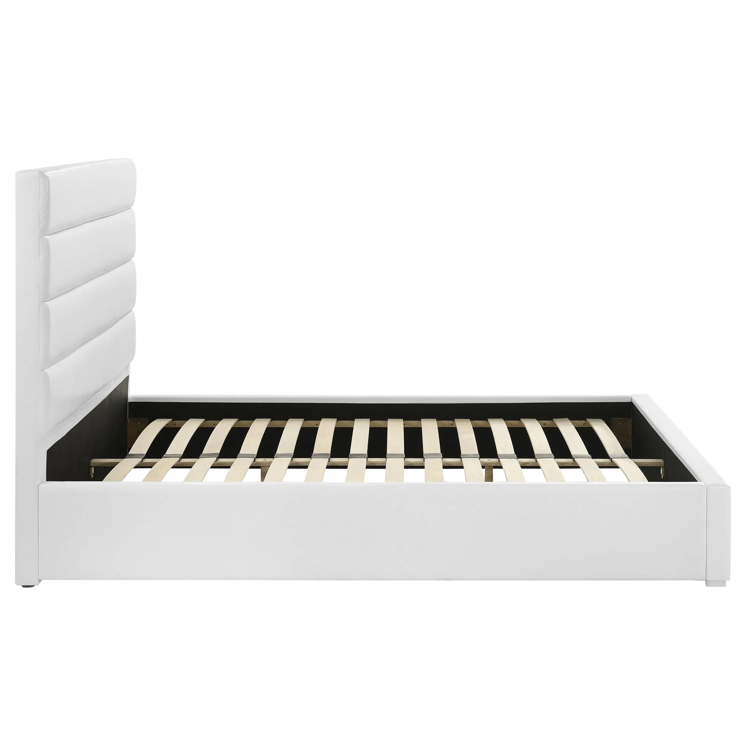 Felicity White Upholstered Eastern King Platform Bed - Image 6