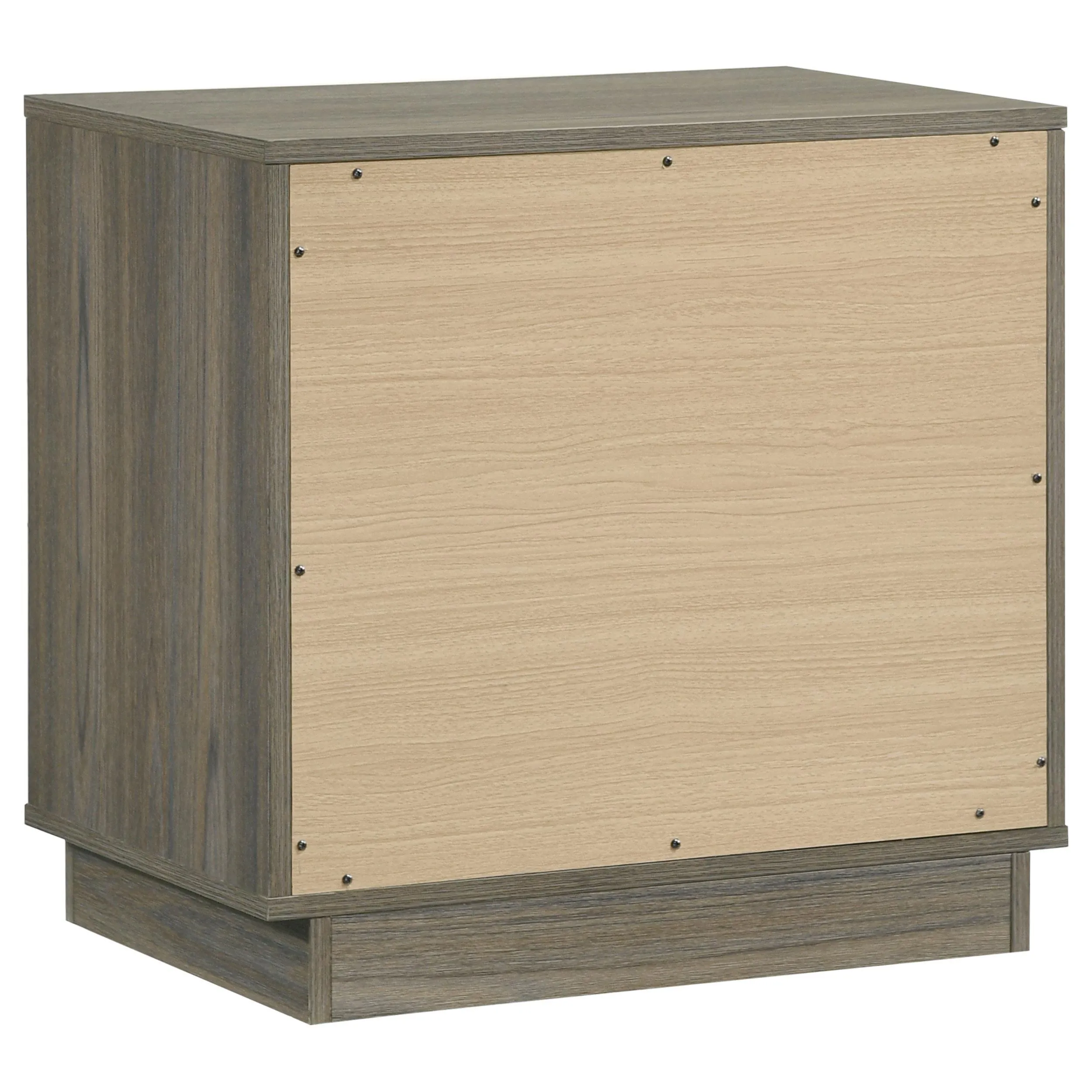 Fenwick Grey Oak 2-drawer Nightstand Bedside Table - Image 6