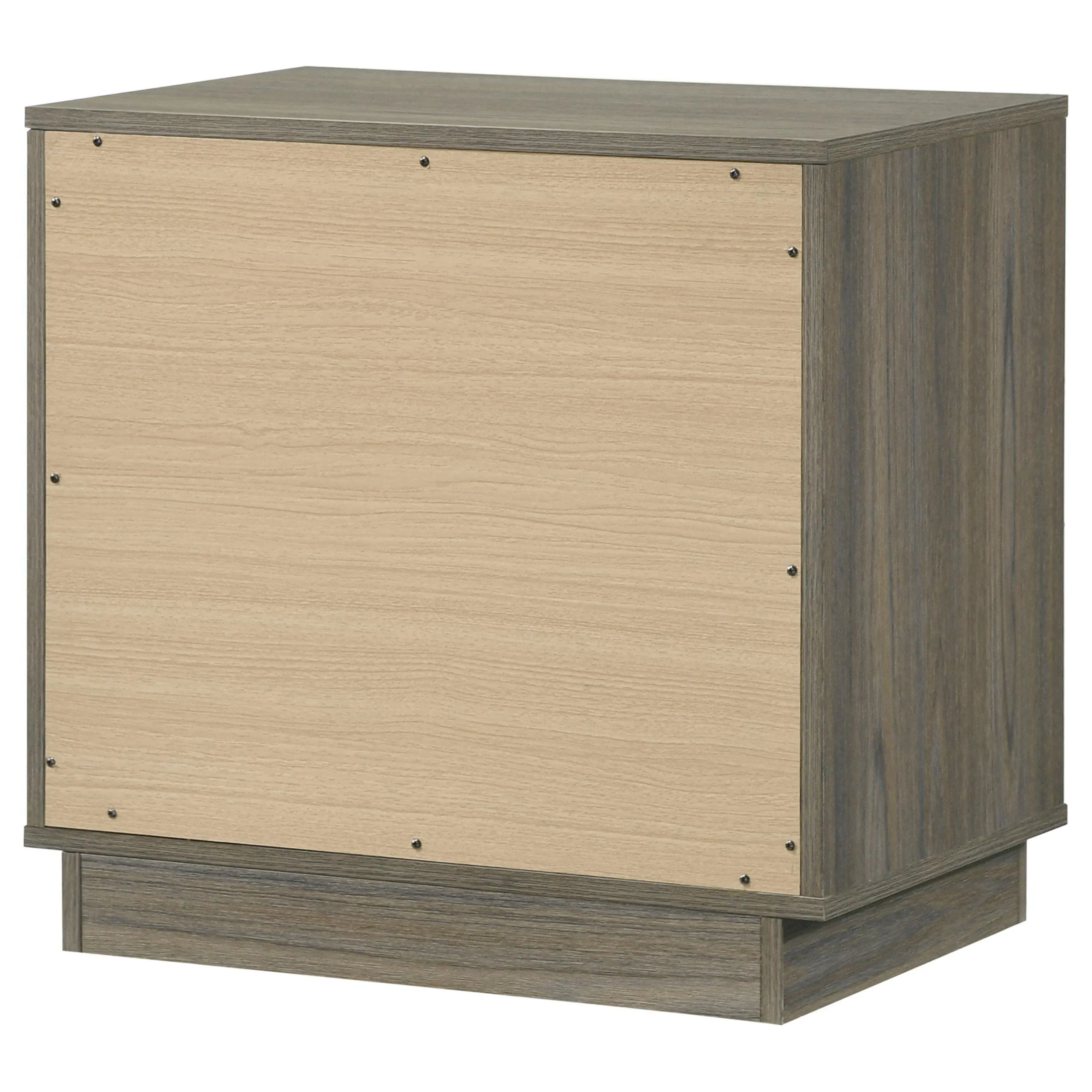 Fenwick Grey Oak 2-drawer Nightstand Bedside Table - Image 8