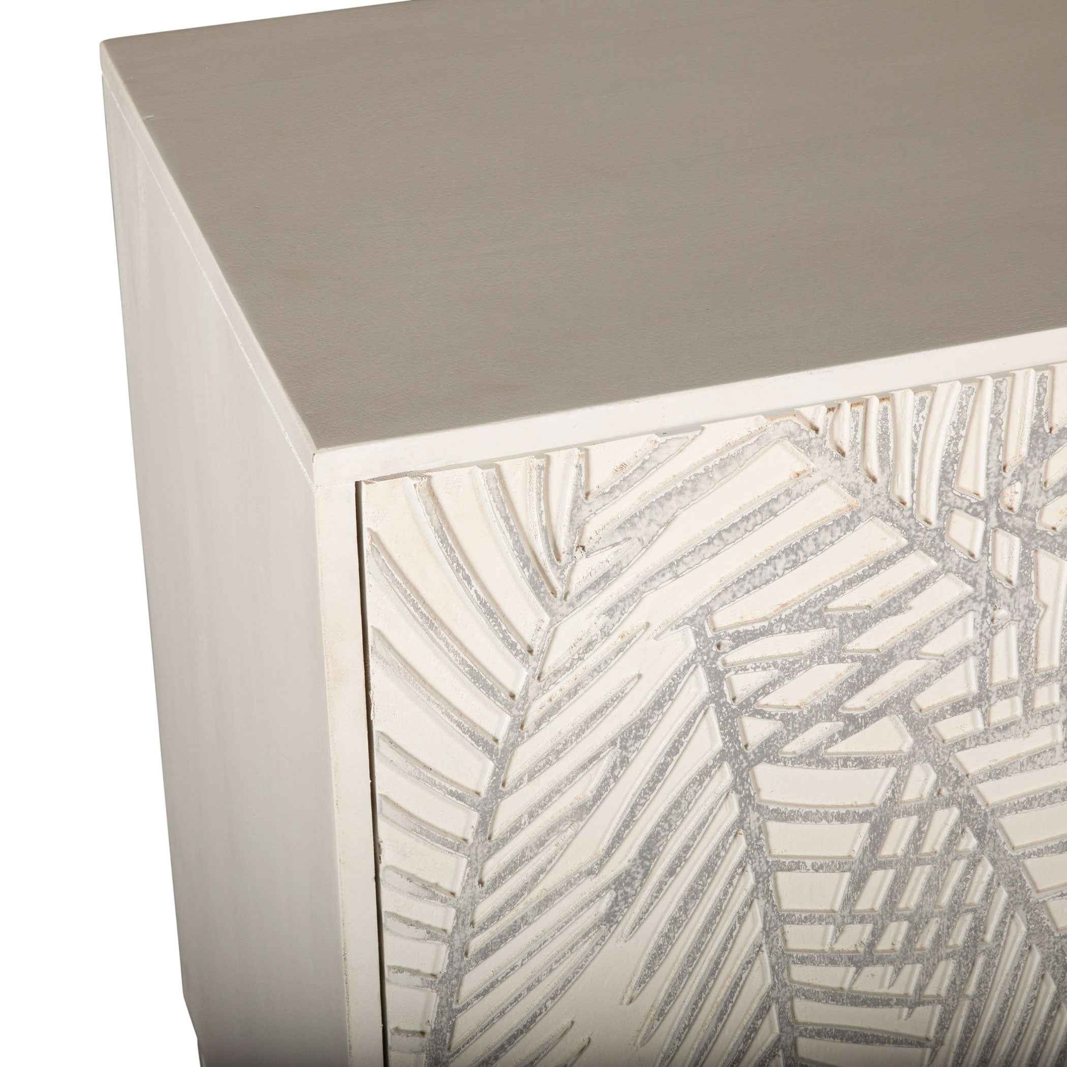 Fern 57" Sideboard with Three Doors in Coastal White - Image 2