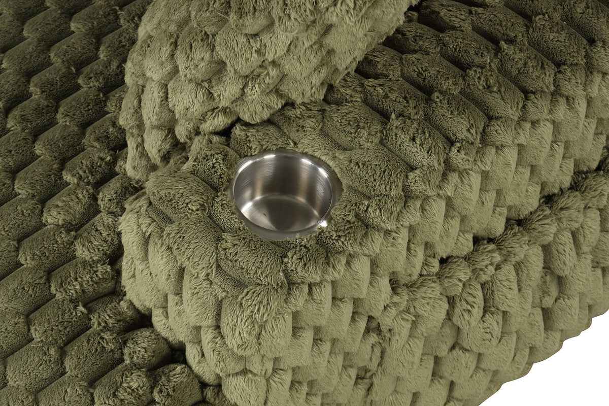 Ferryhill Olive Green 2-Arm Chaise - Image 3
