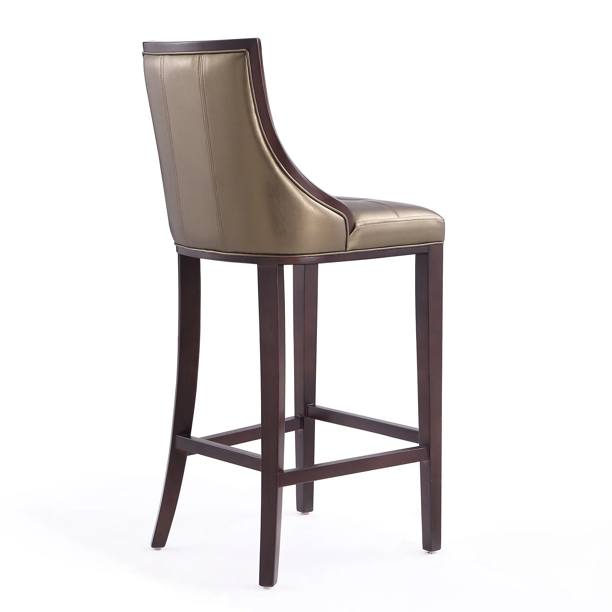 Fifth Avenue Bar Stool in Bronze and Walnut (set of 3) - Image 7
