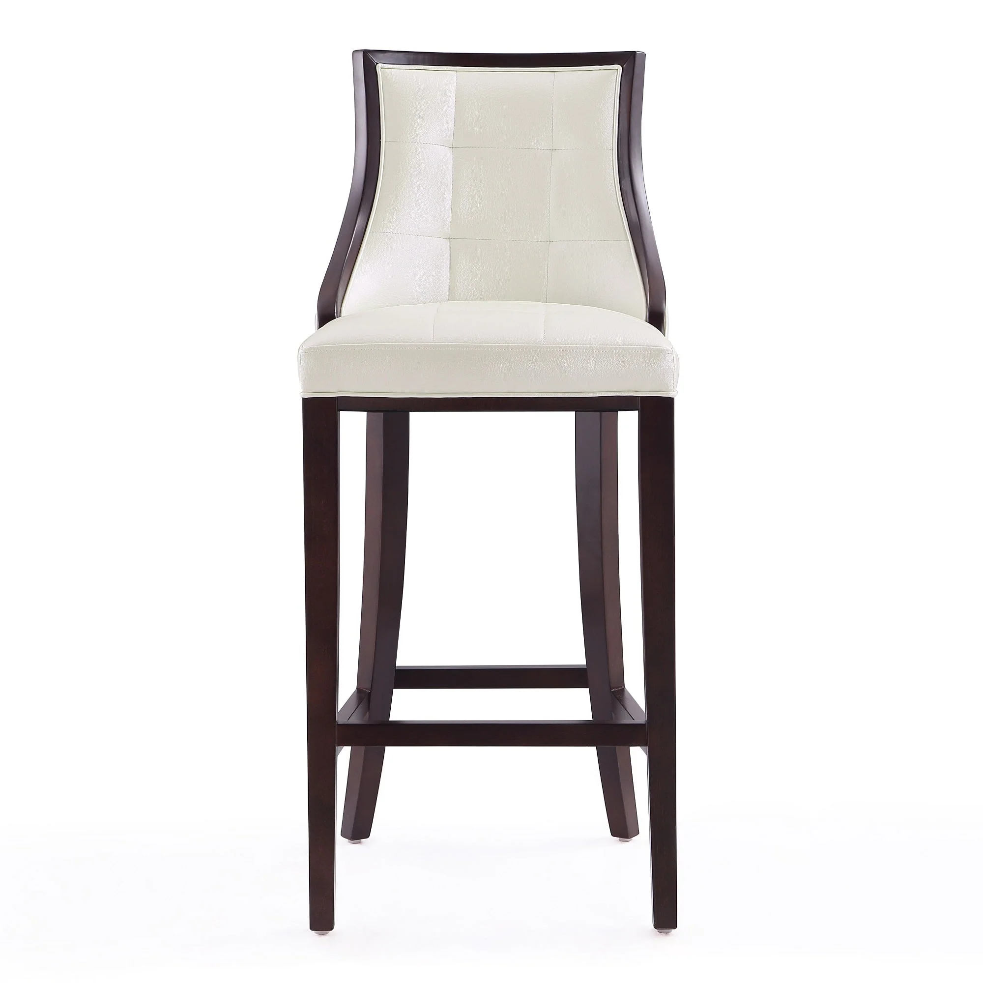 Fifth Avenue Bar Stool in Pearl White and Walnut (set of 2) - Image 5