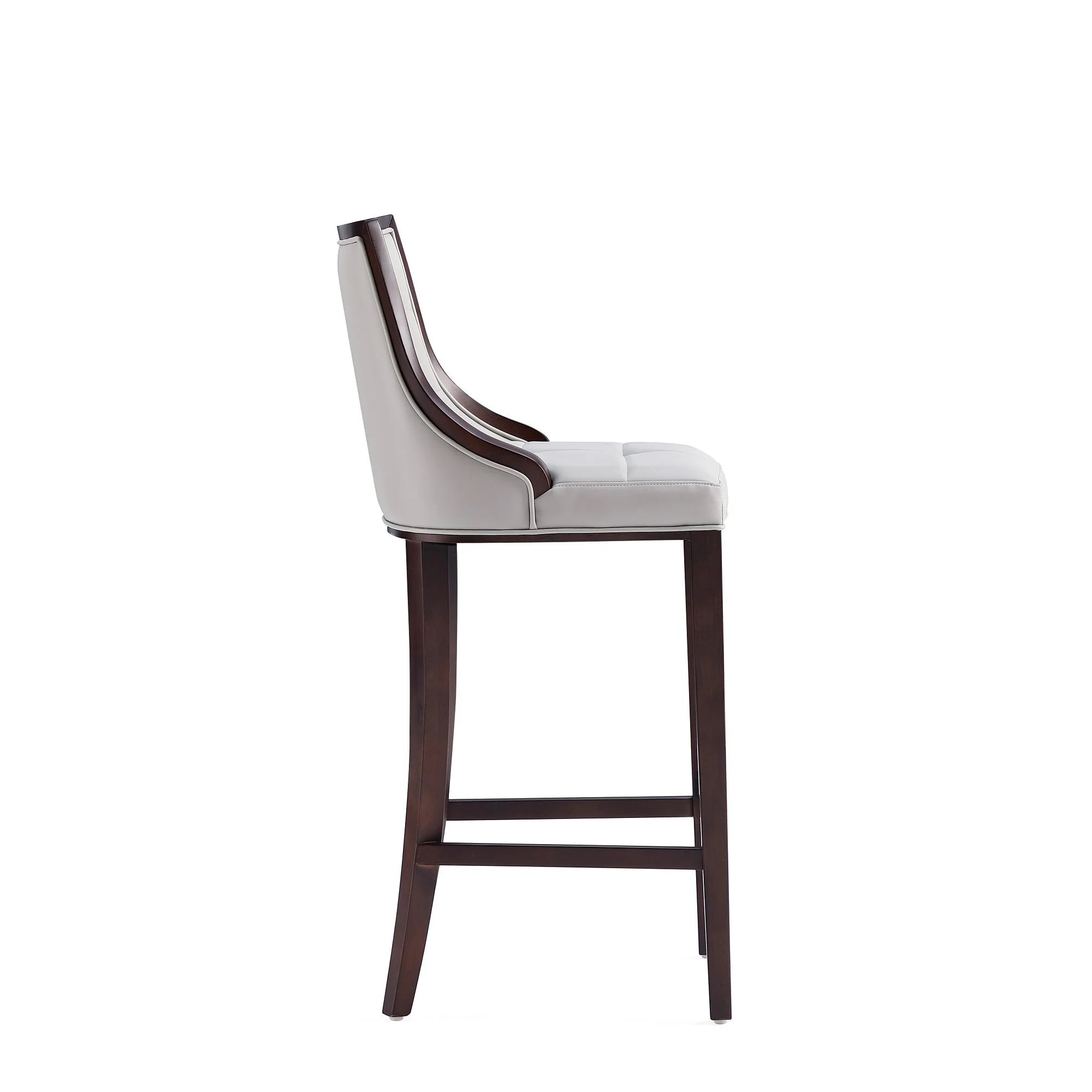 Fifth Avenue Faux Leather Barstool in Light Grey (set of 2) - Image 6