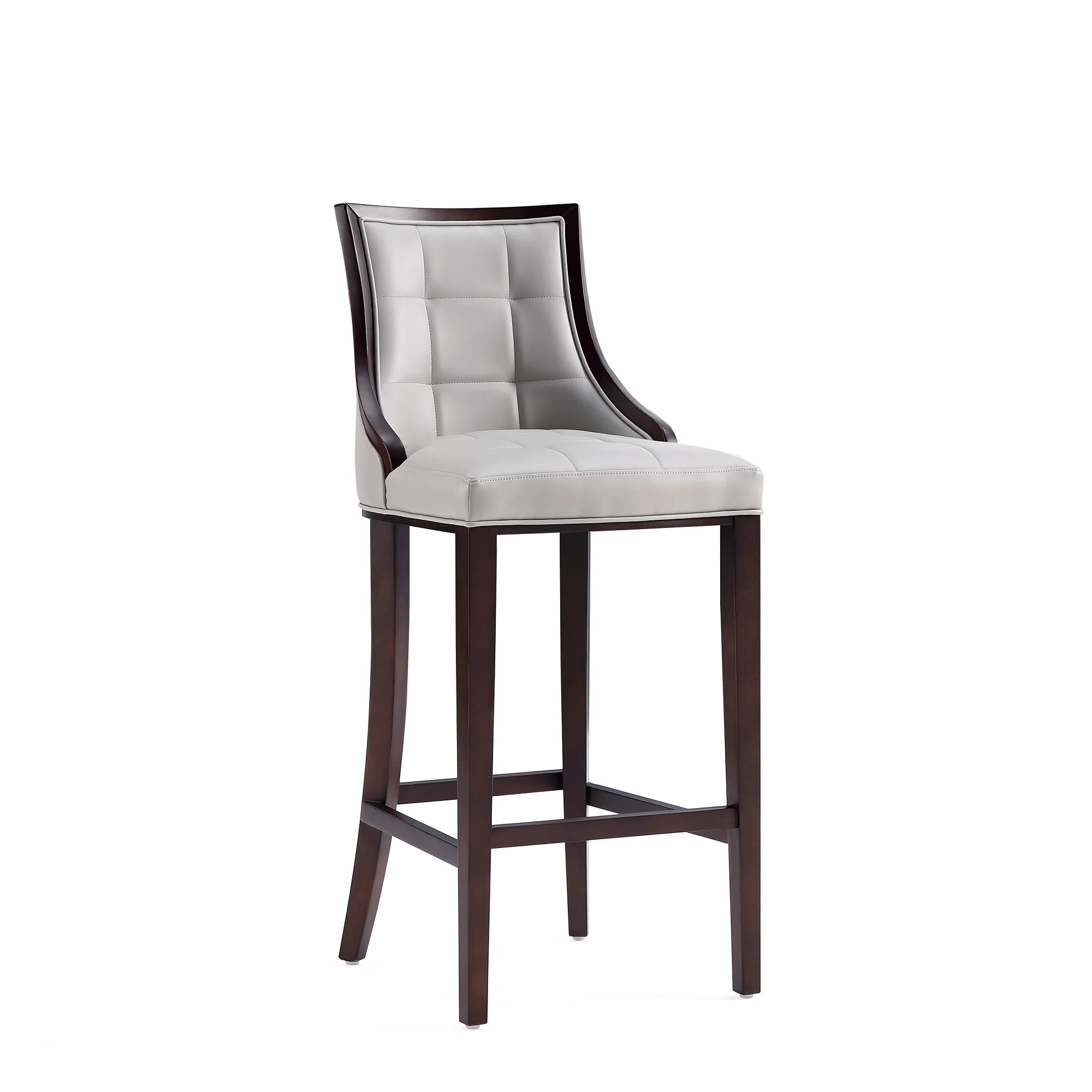 Fifth Avenue Faux Leather Barstool in Light Grey (set of 3) - Image 4