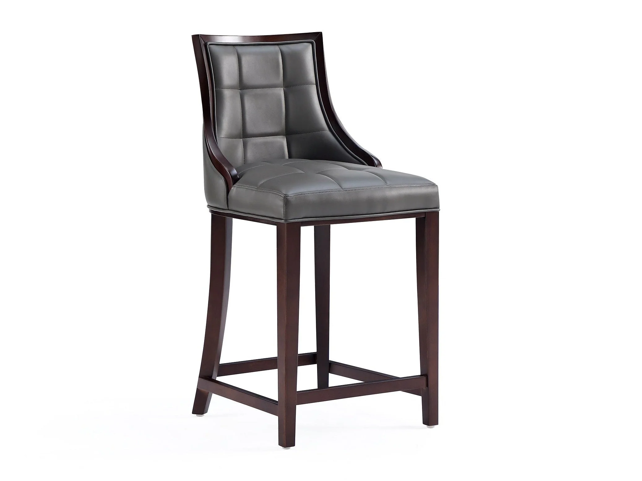 Fifth Avenue Faux Leather Counter Stool in Pebble Grey