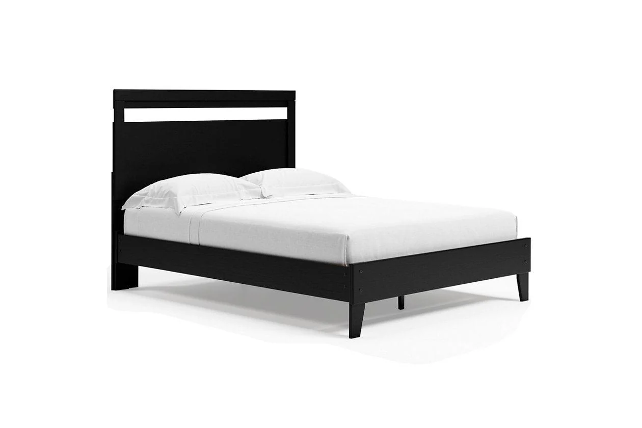 Finch Black/Brown Queen Panel Platform Bed - Image 8