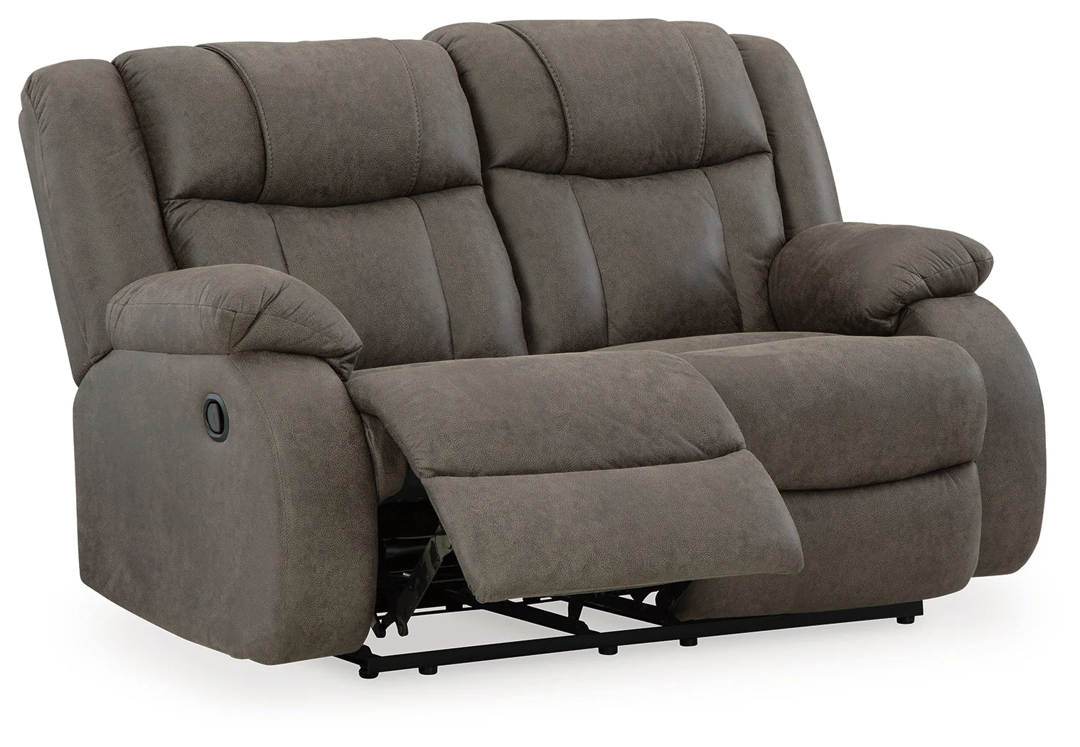 First Base Gunmetal Reclining Living Room Set - Image 11