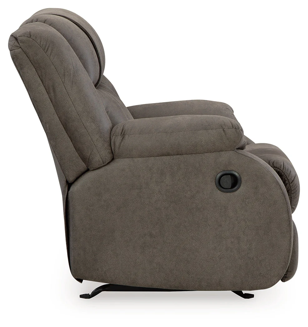 First Base Gunmetal Reclining Living Room Set - Image 8