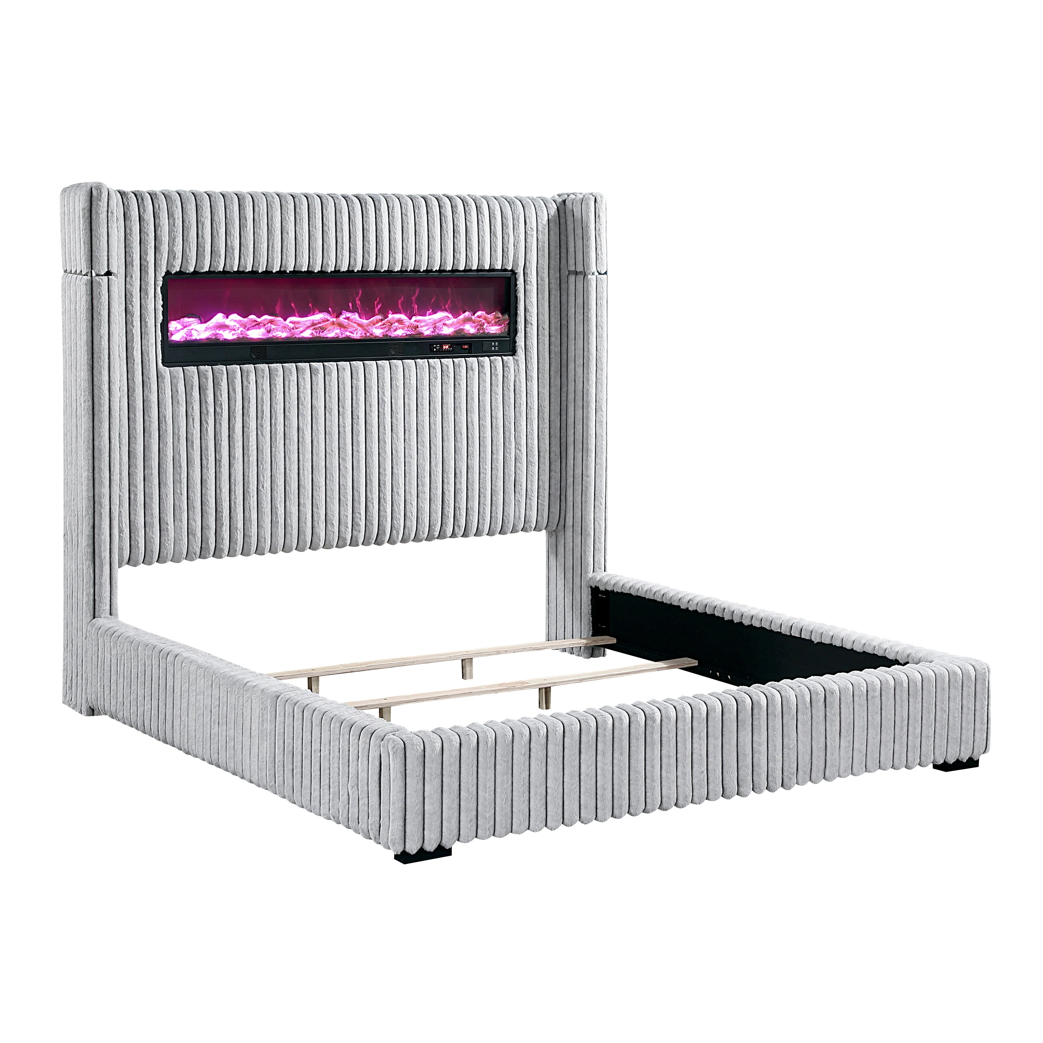 Fitzroy Gray Upholstered King Bed - Image 4