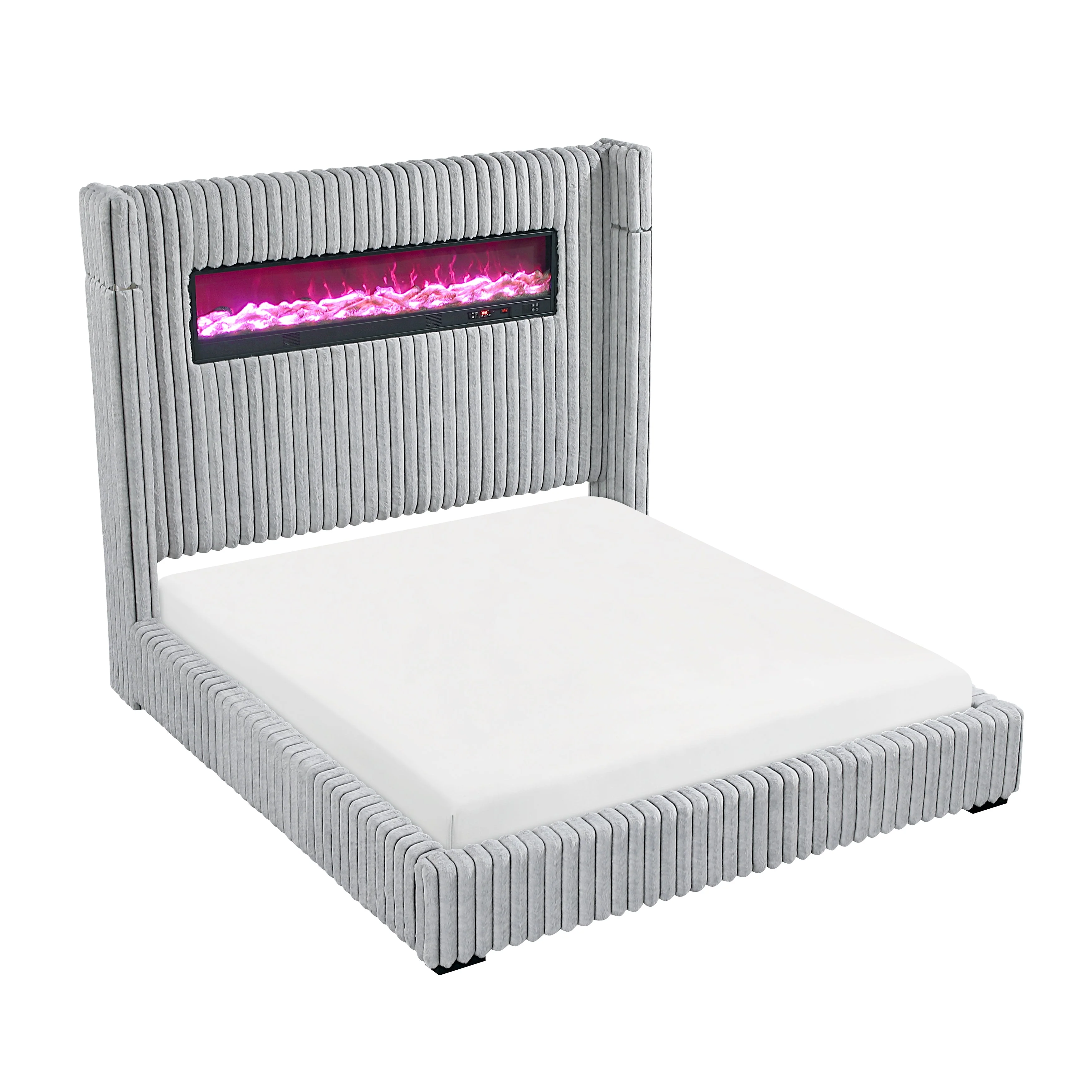 Fitzroy Gray Upholstered King Bed - Image 7
