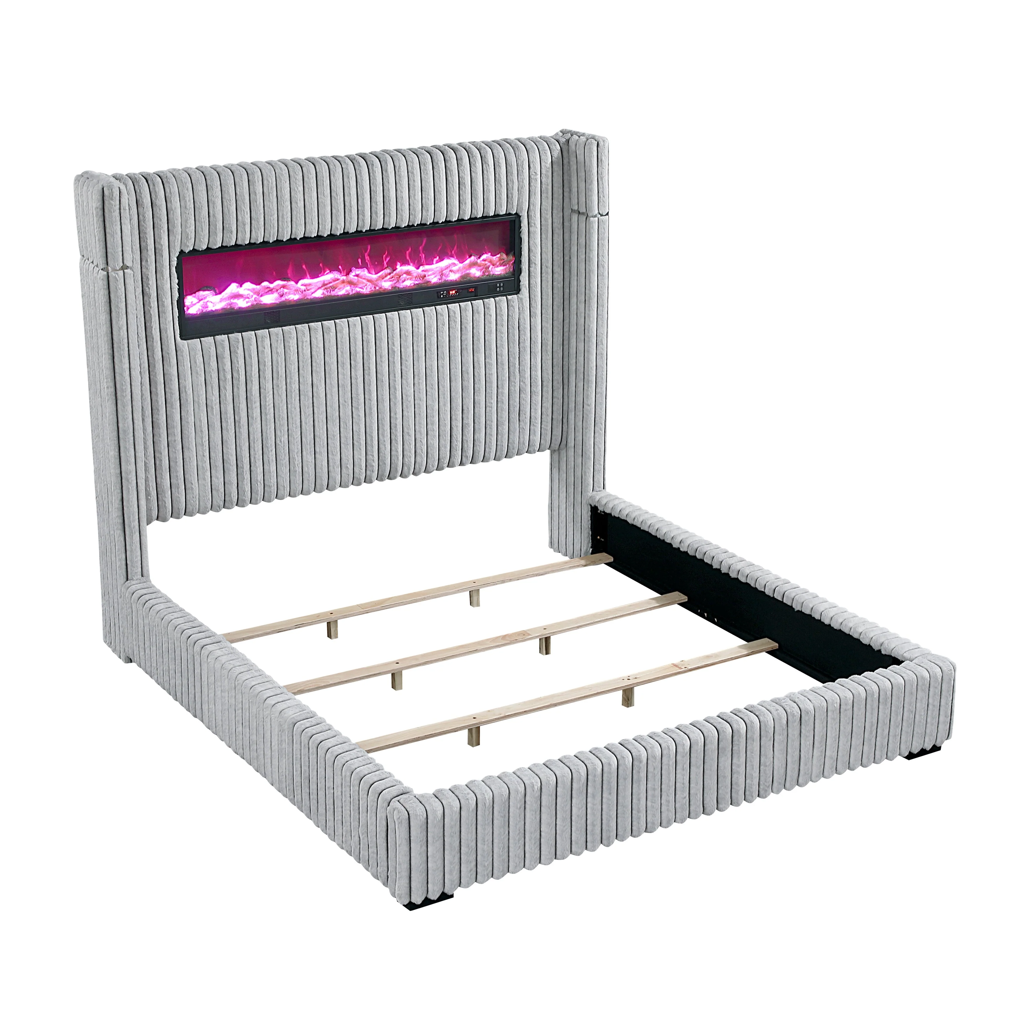 Fitzroy Gray Upholstered King Bed - Image 8
