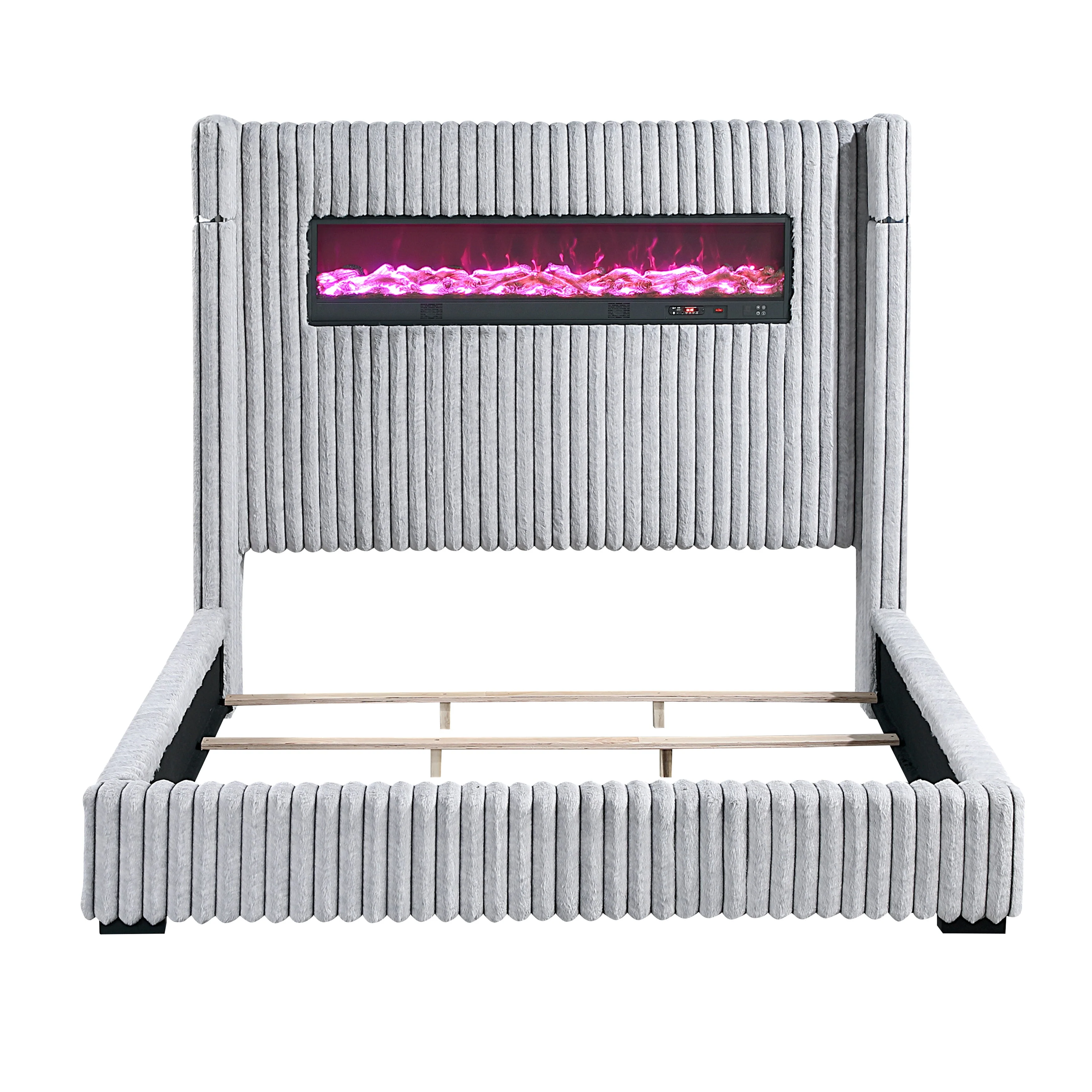 Fitzroy Gray Upholstered Queen Bed - Image 2