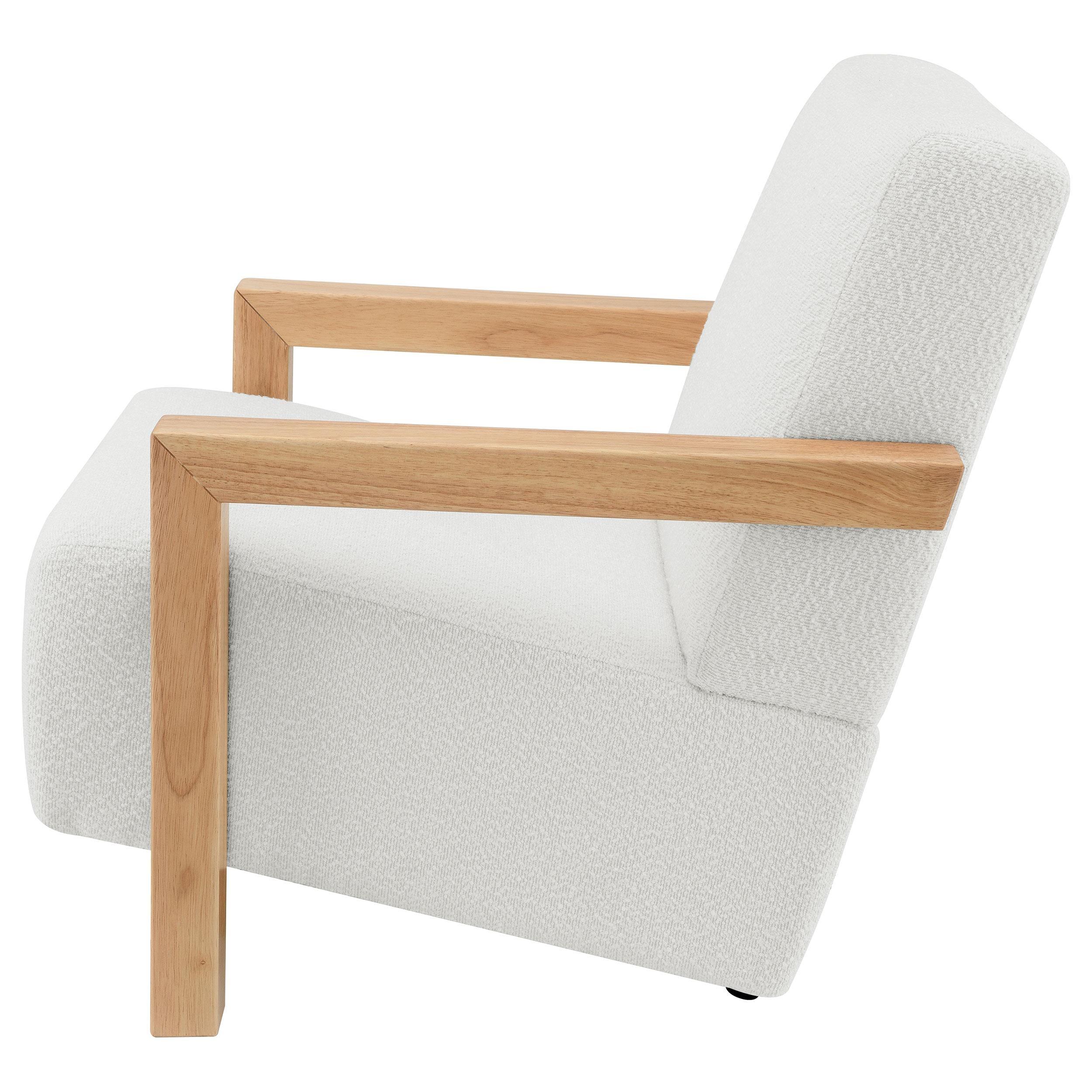 Fitzroy Ivory Boucle Upholstered Accent Arm Chair - Image 4