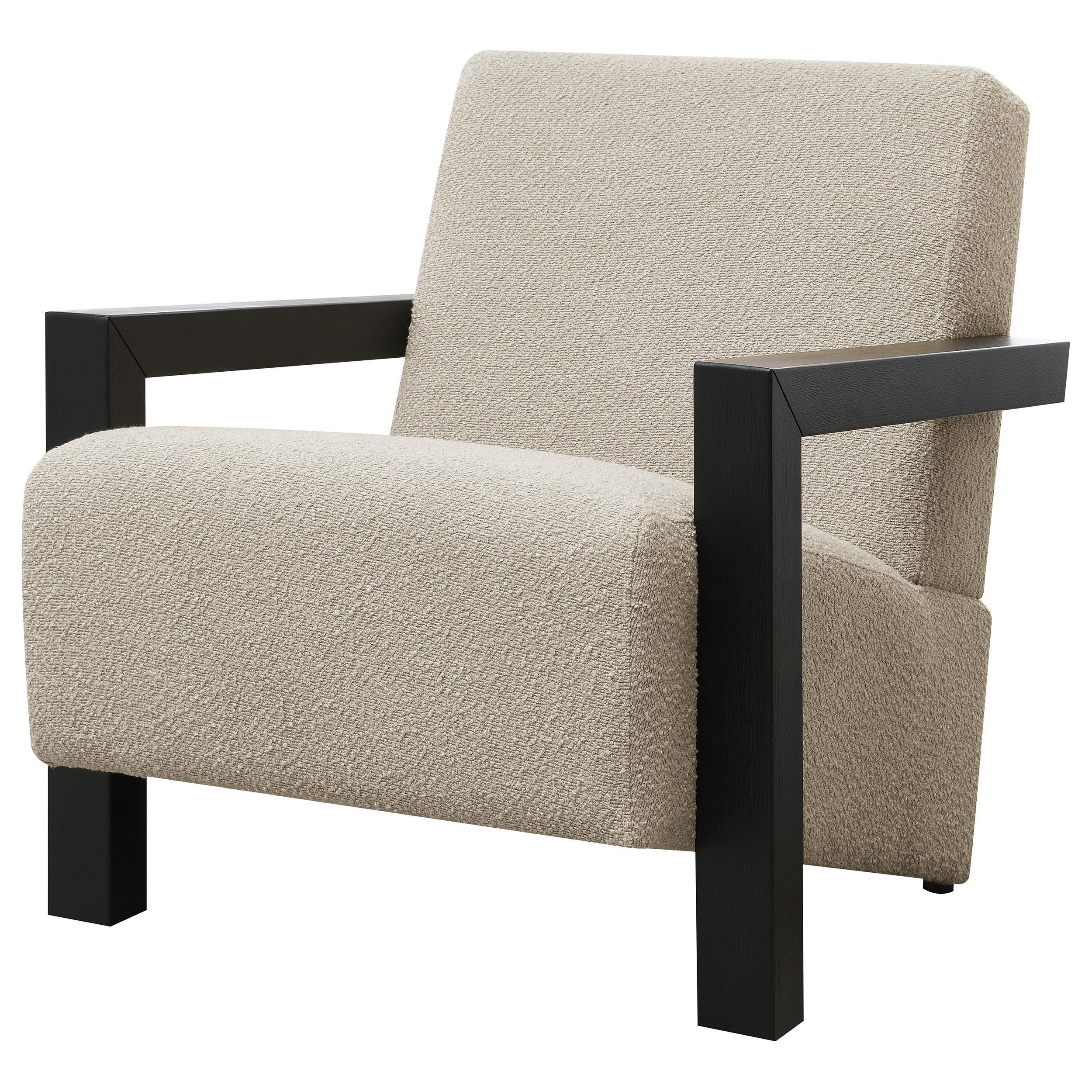 Fitzroy Latte Boucle Upholstered Accent Arm Chair - Image 3