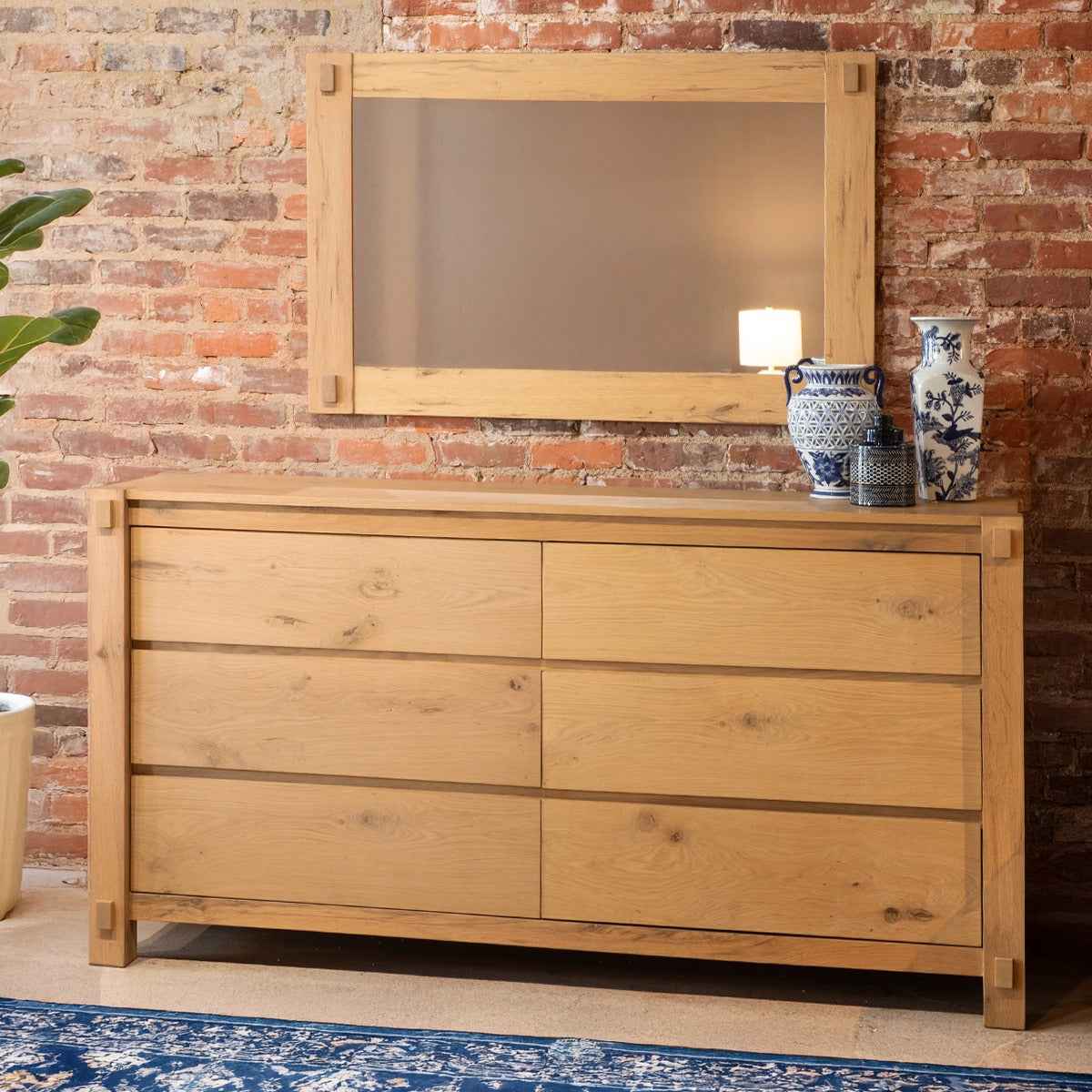 Flagstaff 72" Dresser in Natural Distressed Oak - Image 6
