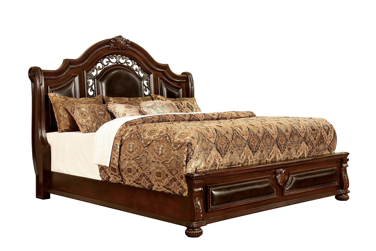 Flandreau Brown Cherry/Espresso Queen Bed - Image 2