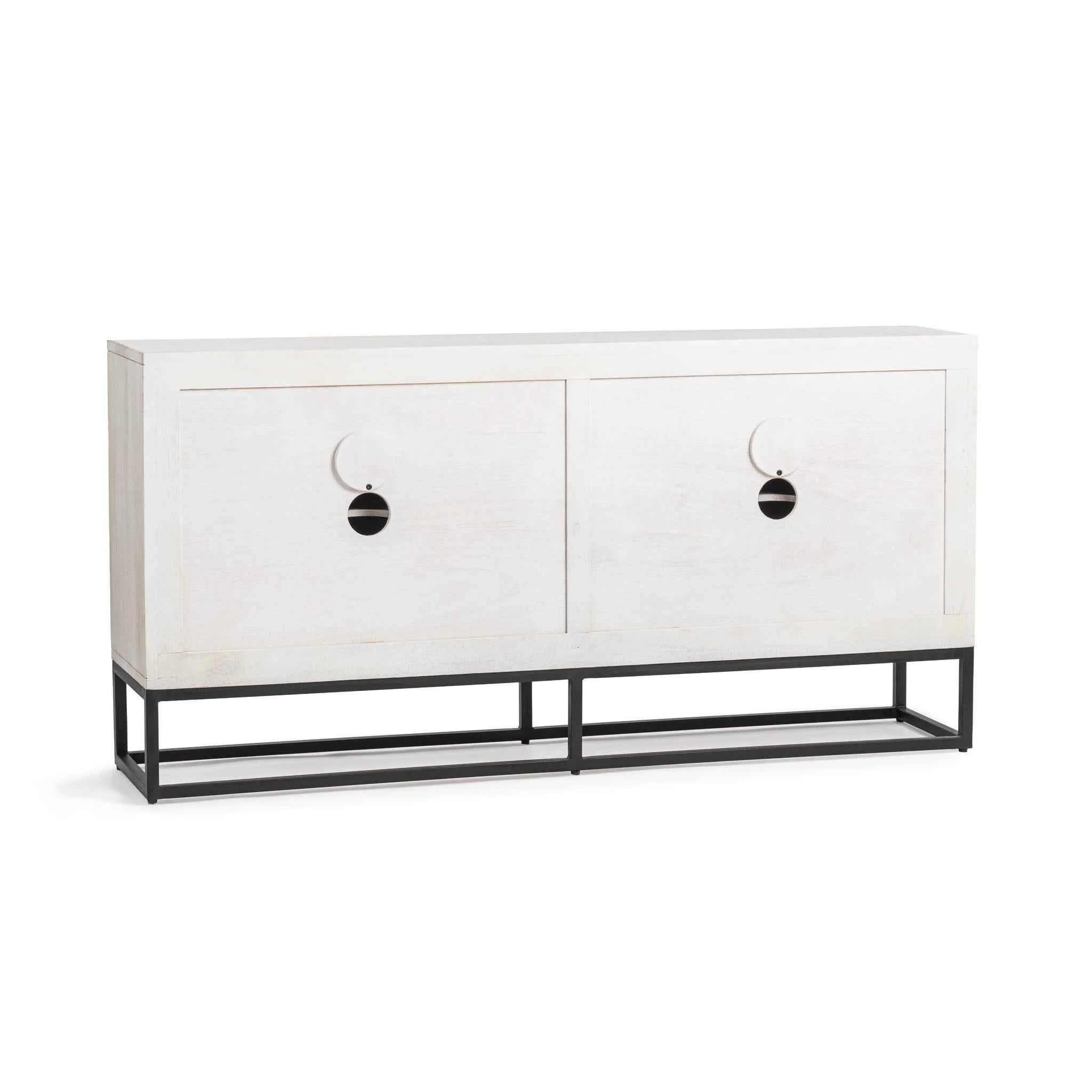 Flint 4 Door Cabinet - Coastal White - Image 4