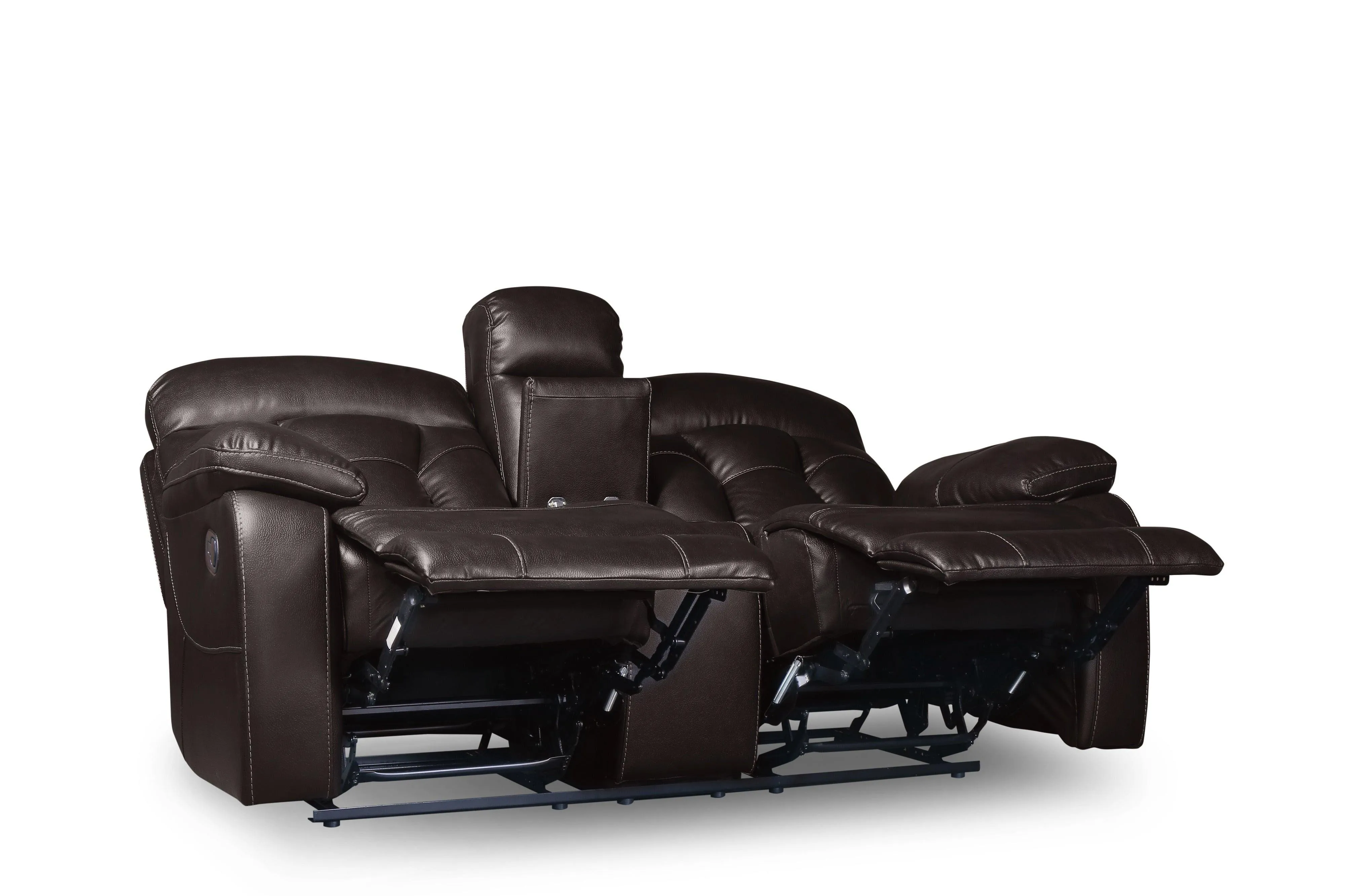 Floyd Brown Power Double Reclining Loveseat - Image 5