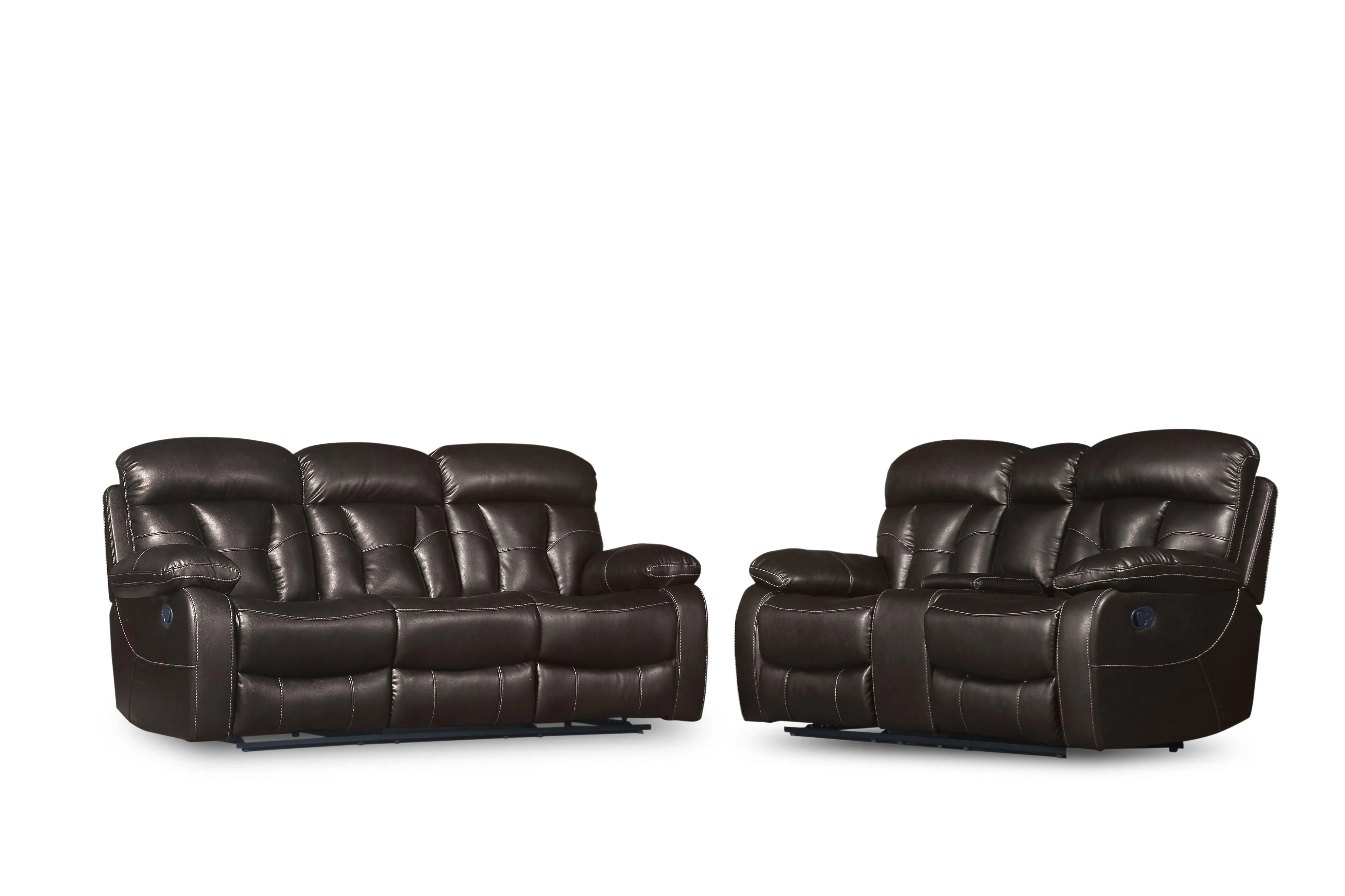 Floyd Brown Power Double Reclining Loveseat - Image 8