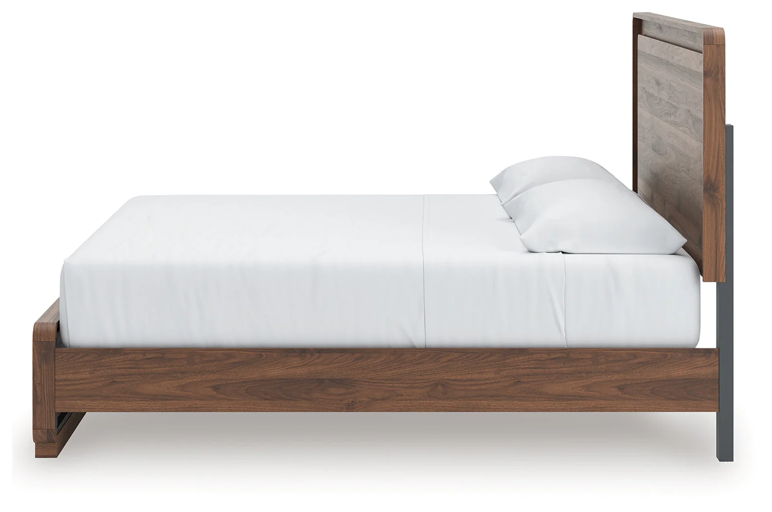 Fortlorn Walnut Brown King Panel Bed, Dresser and Nightstand - Image 16