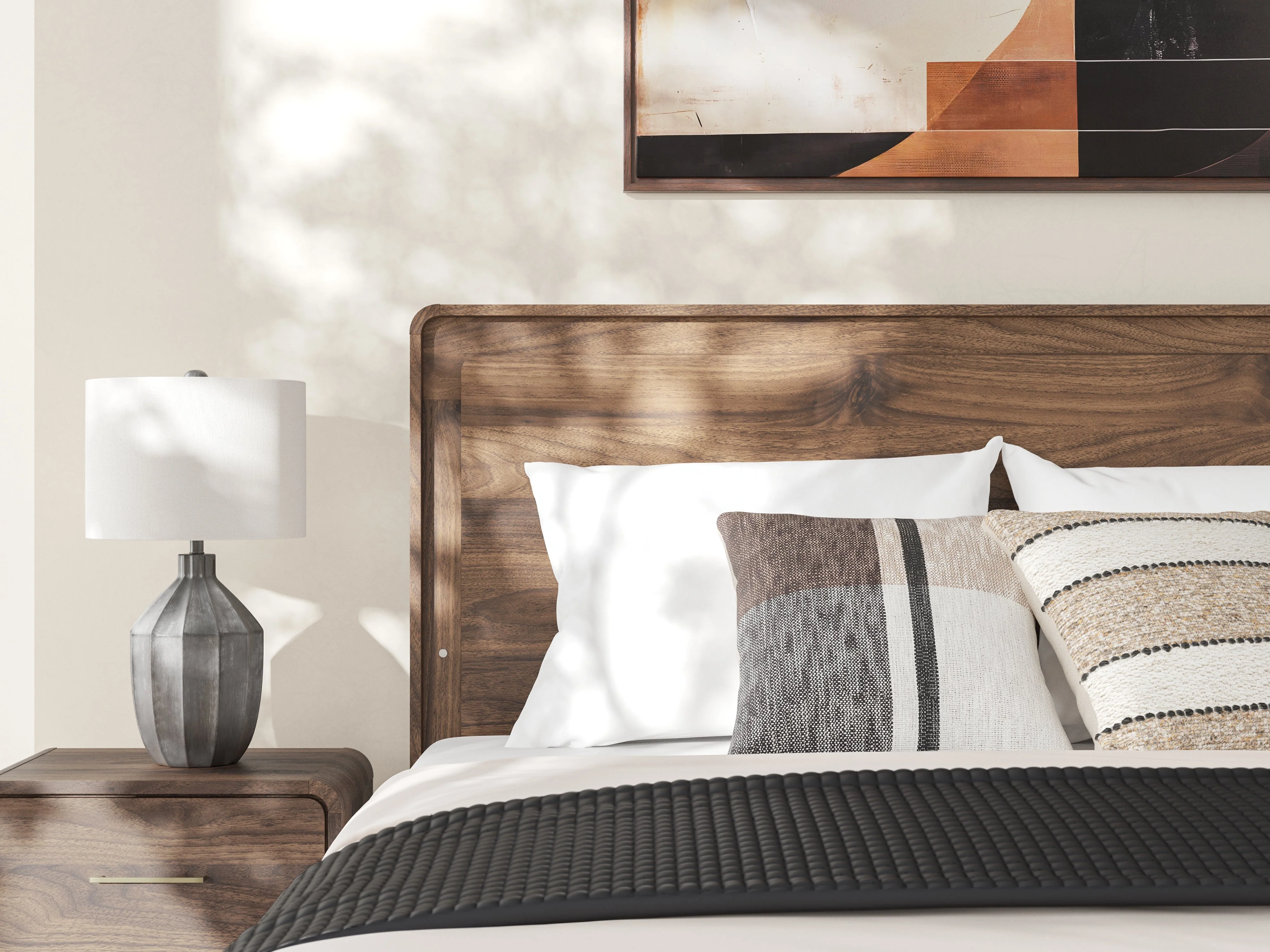 Fortlorn Walnut Brown Queen Panel Bed, Dresser, Mirror and Nightstand - Image 25
