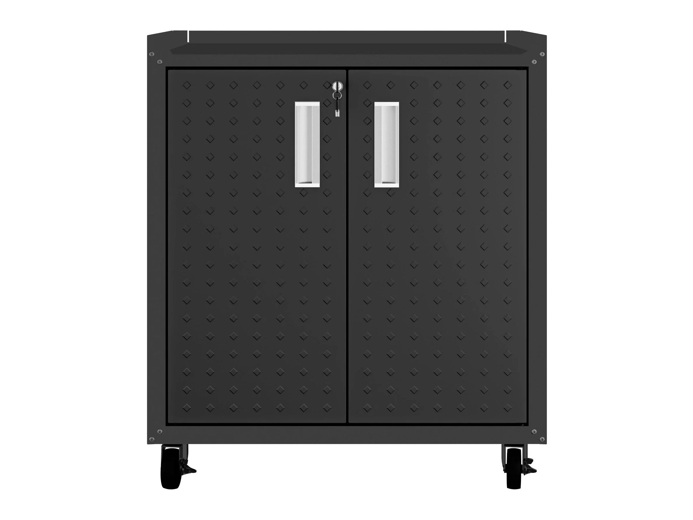 Fortress 31.5" Mobile Garage Cabinet with Shelves in Charcoal Grey