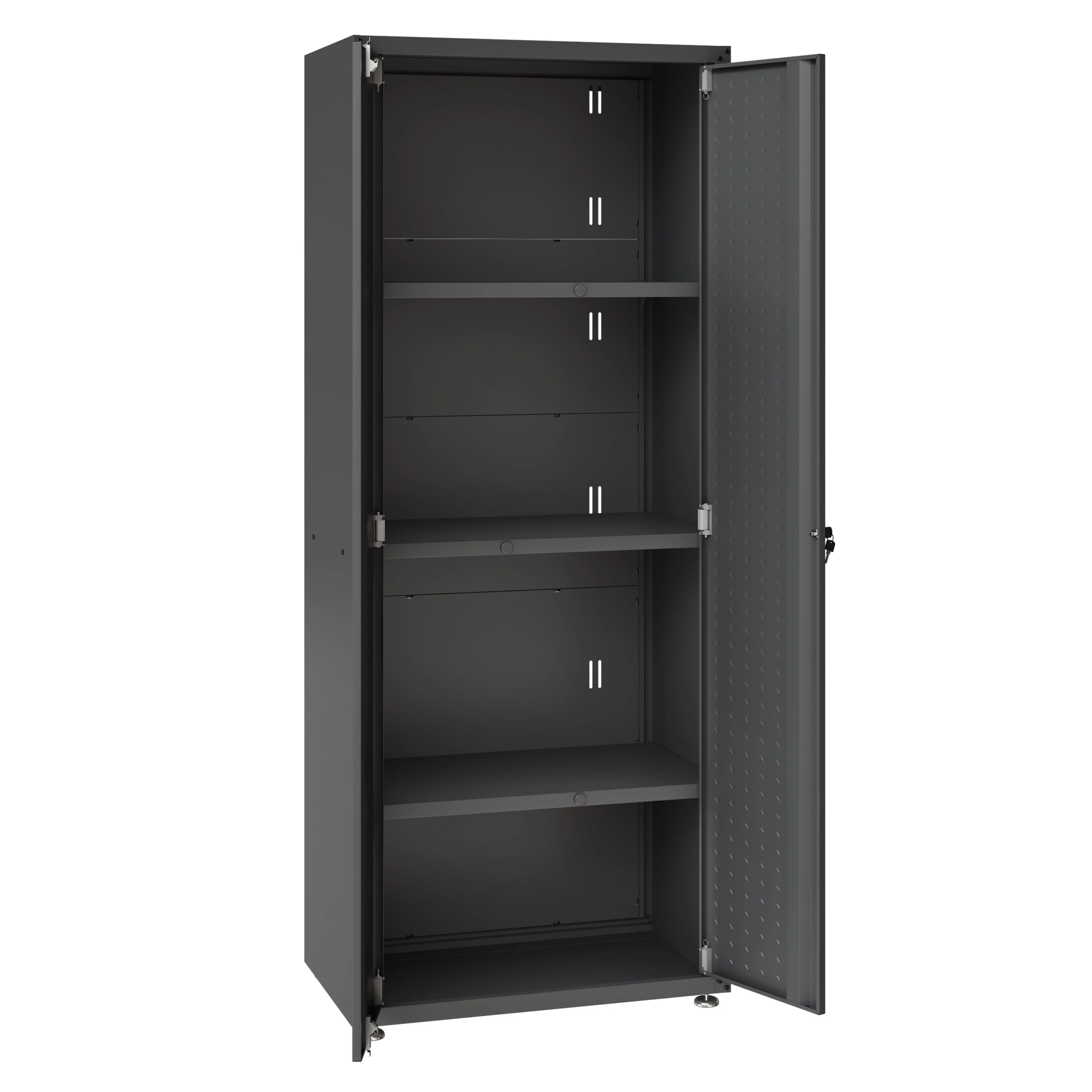 Fortress 74.8" Tall Garage Cabinet in Charcoal Grey - Image 5