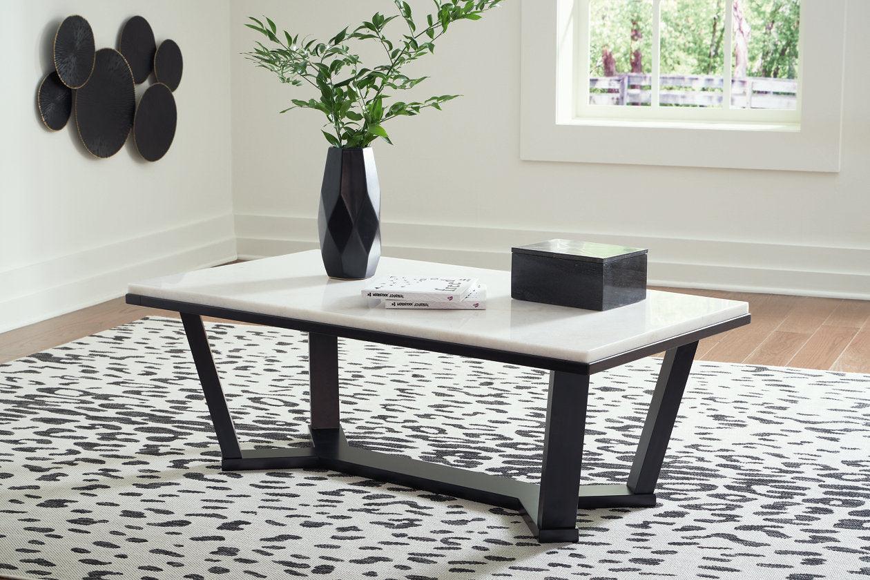 Fostead White/Espresso Coffee Table and 2 Ends - Image 3
