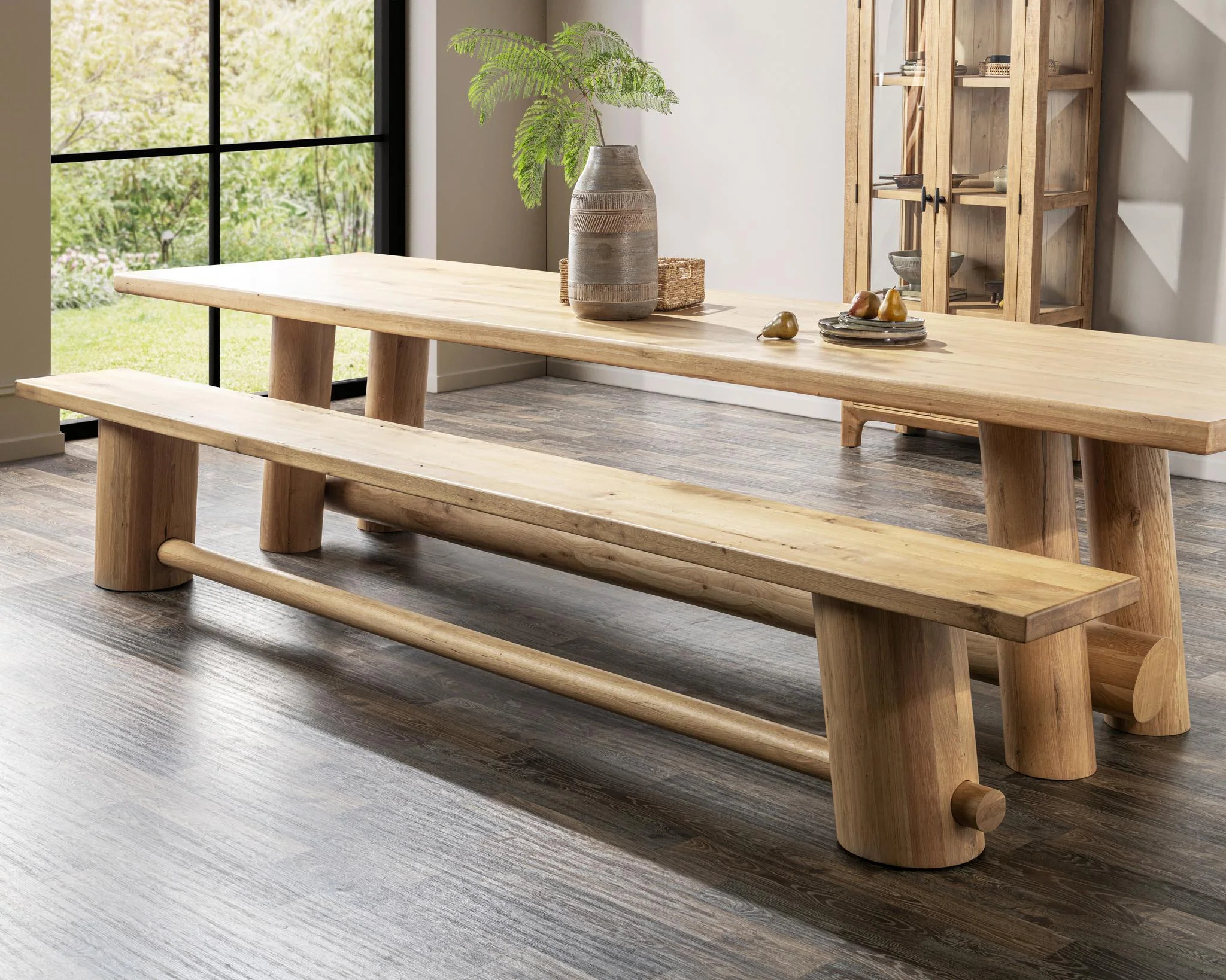 Foundation Dining Bench - Light Oak - Image 8