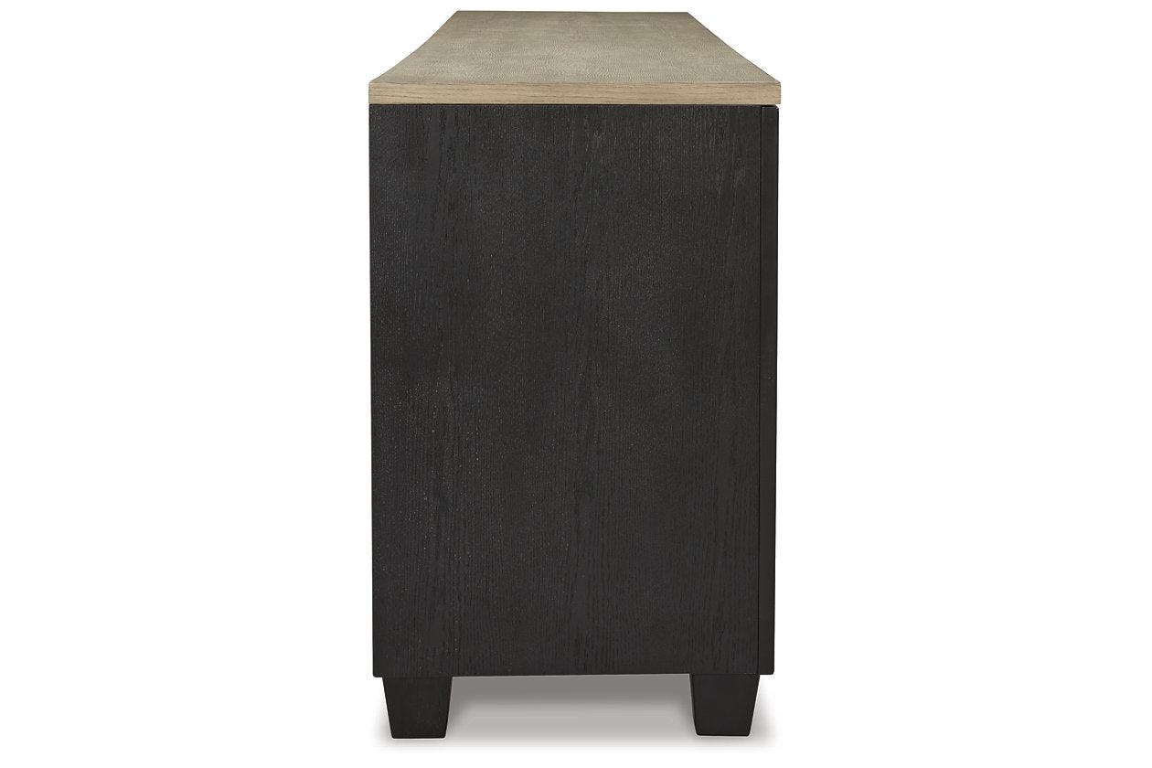 Foyland Black/Brown 83" TV Stand - Image 4