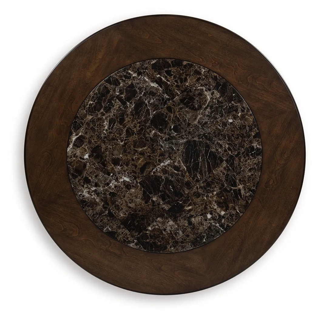 Frallyn Dark Brown Coffee Table - Image 3