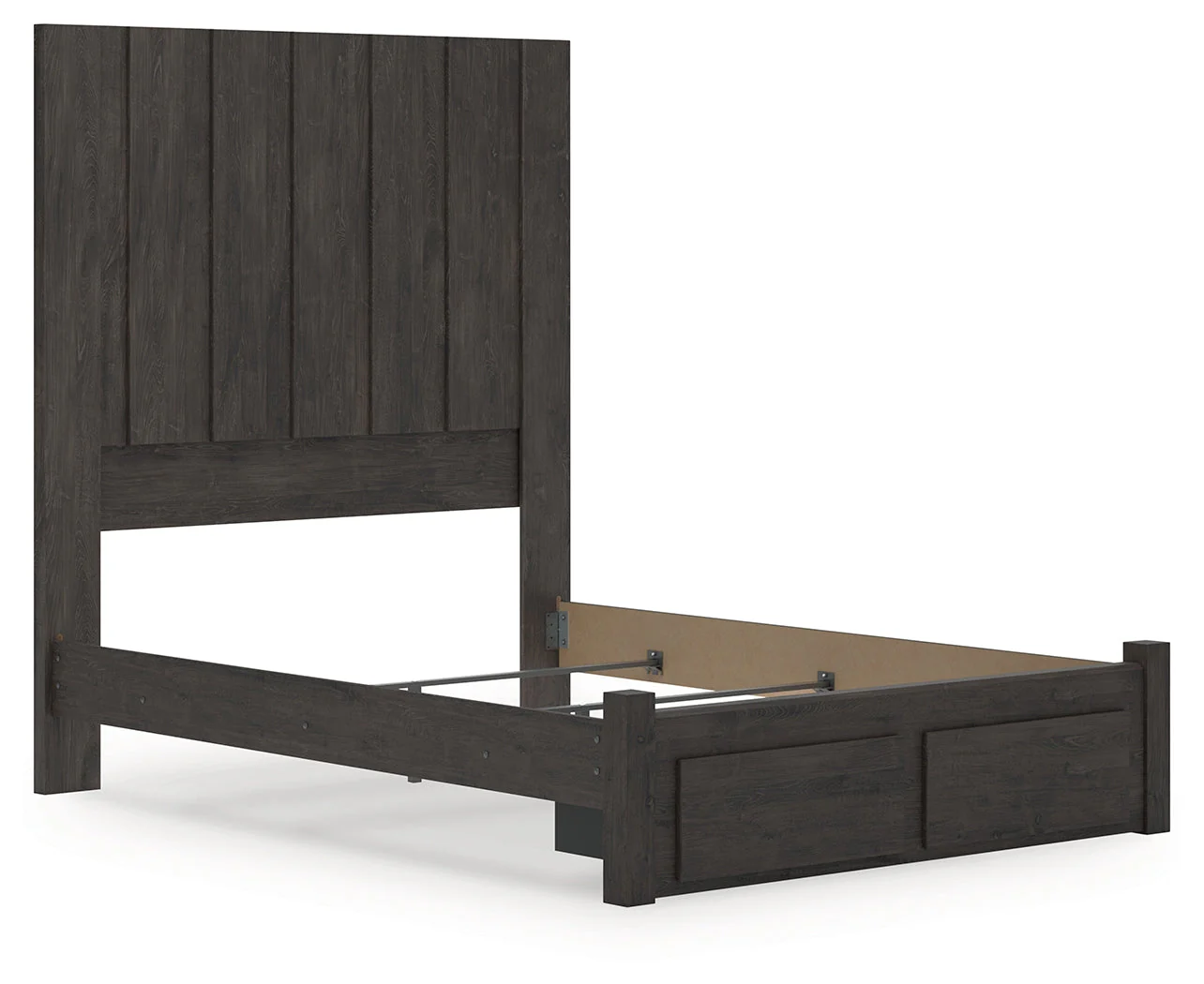 Fraluna Charcoal Queen Panel Storage Bed - Image 3