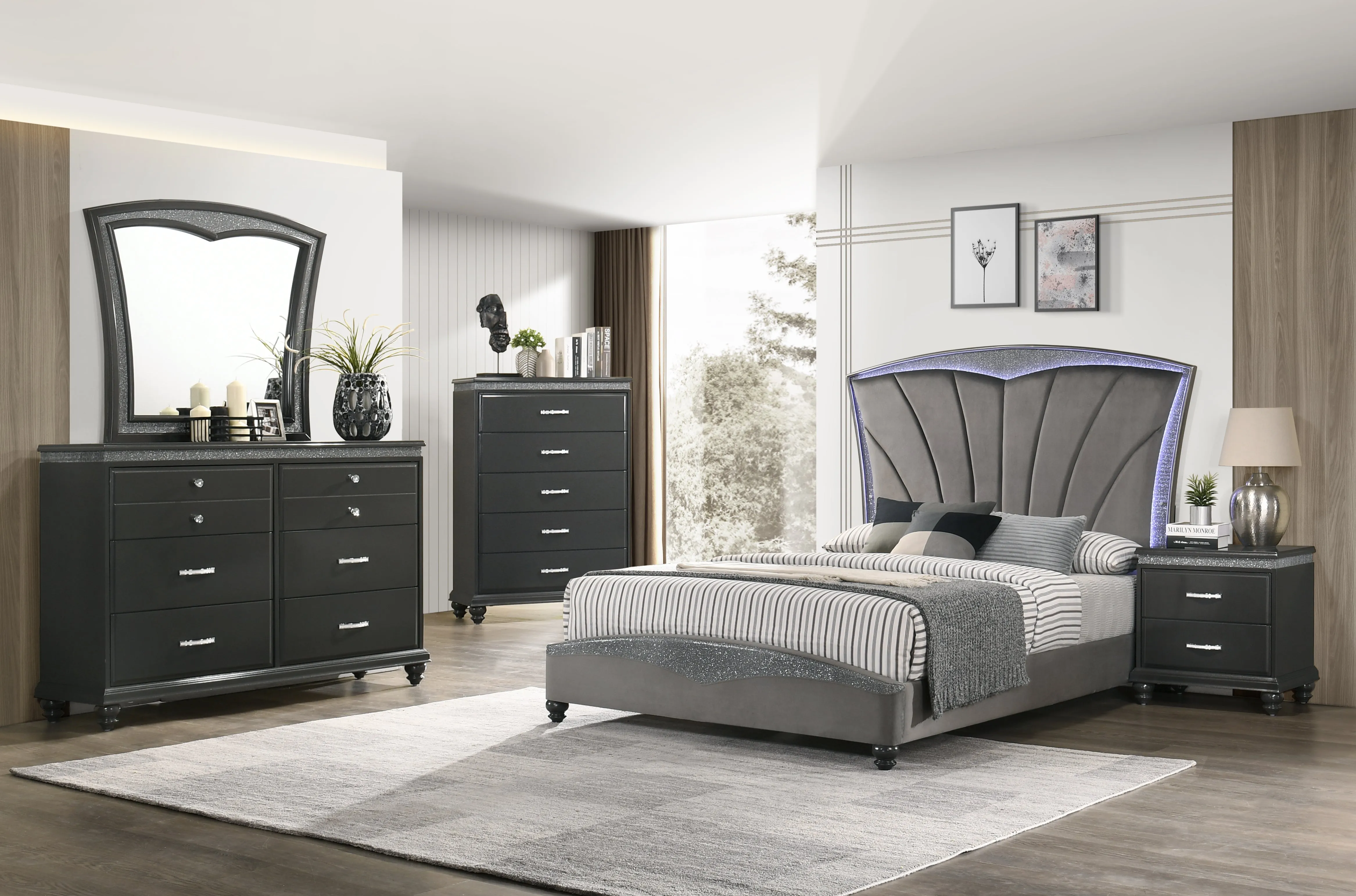 Frampton Gray Bedroom Mirror (Mirror Only) - Image 2