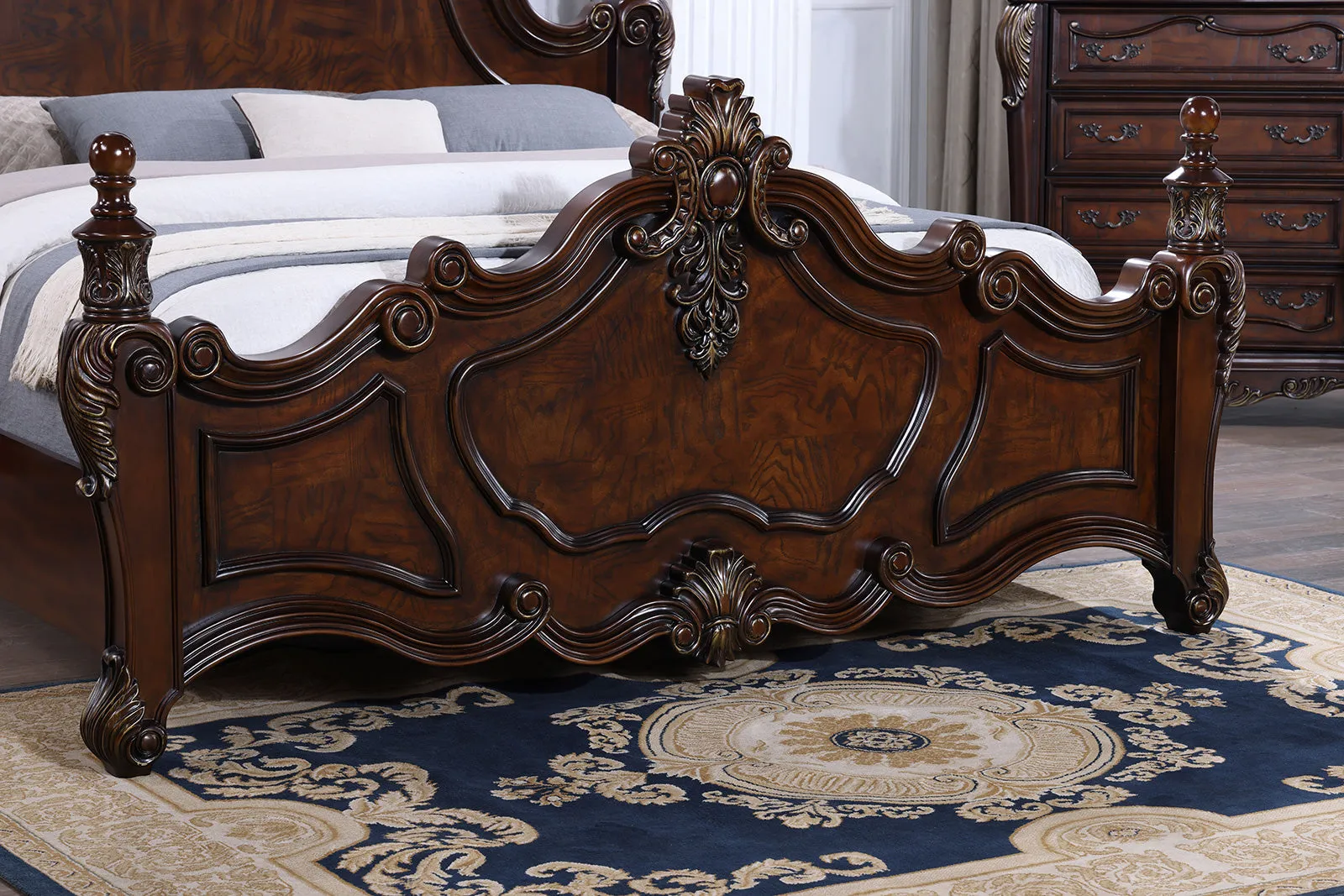 Francione Dark Cherry 5-Piece Queen Bedroom Set - Image 4