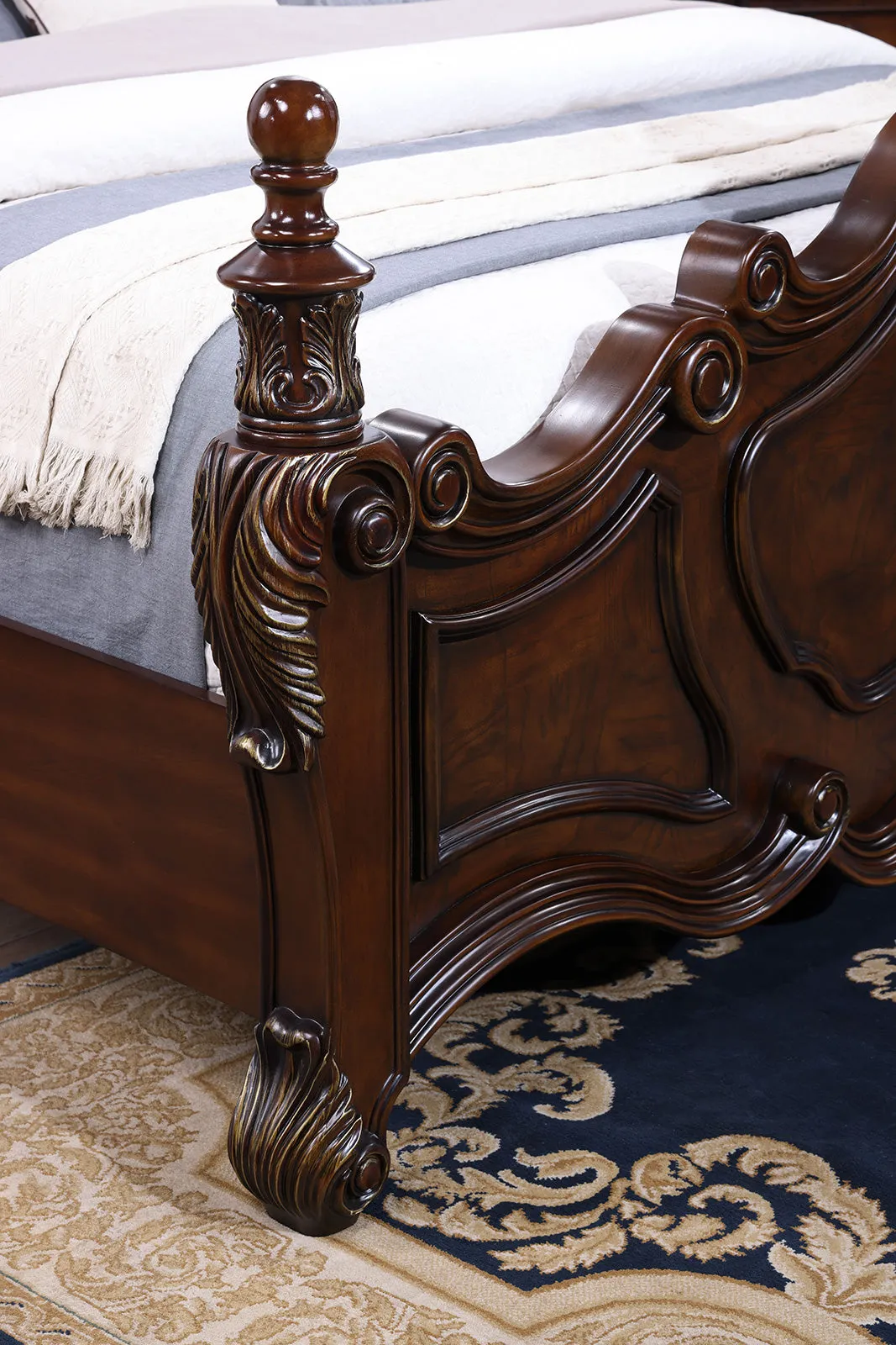 Francione Dark Cherry 5-Piece Queen Bedroom Set - Image 6