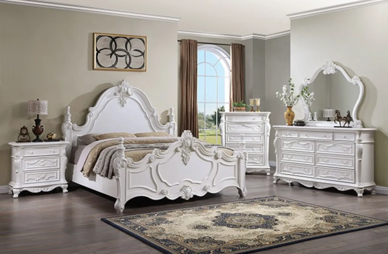 Francione White 4-Piece Queen Bedroom Set