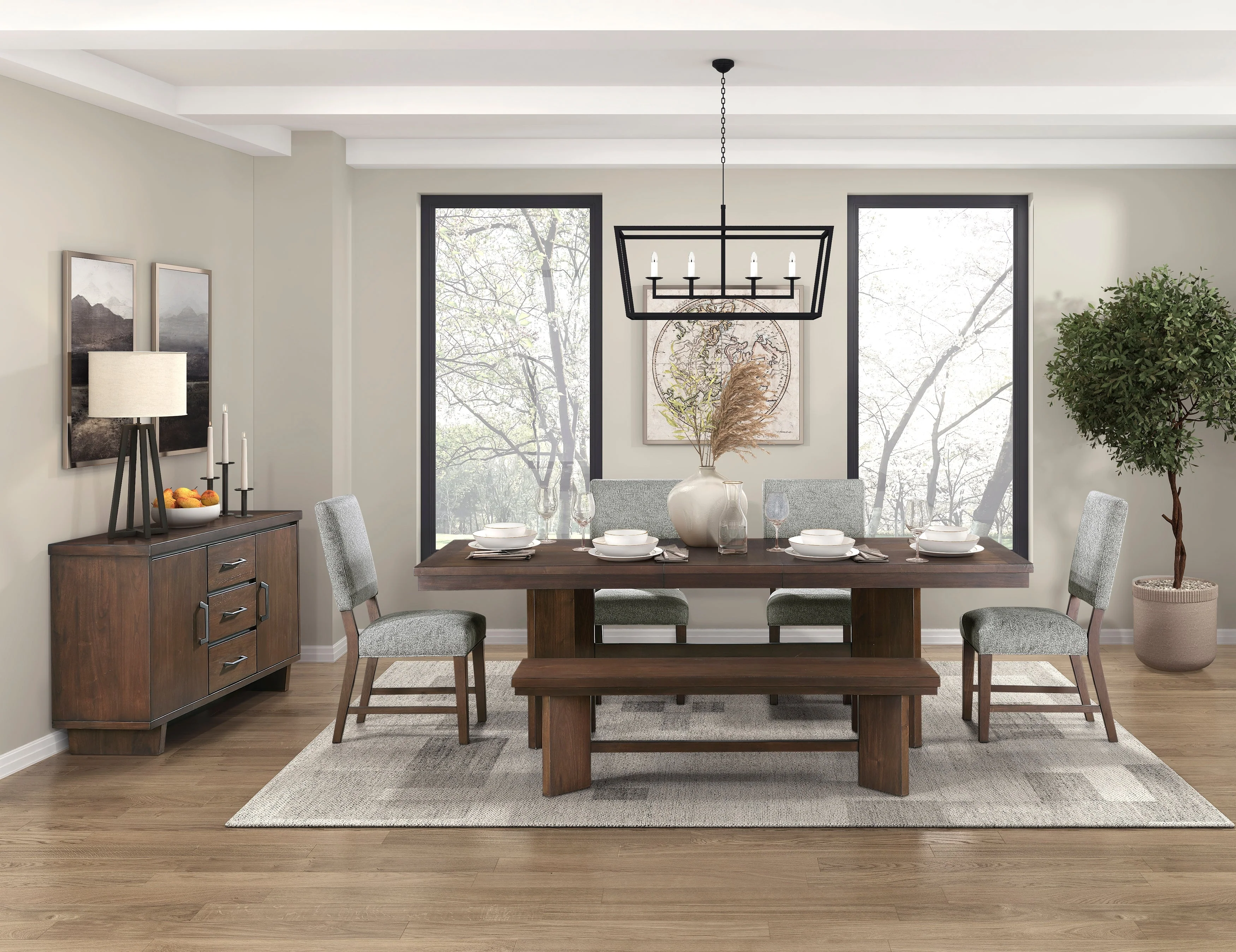 Franco Walnut Dining Bench - Image 2