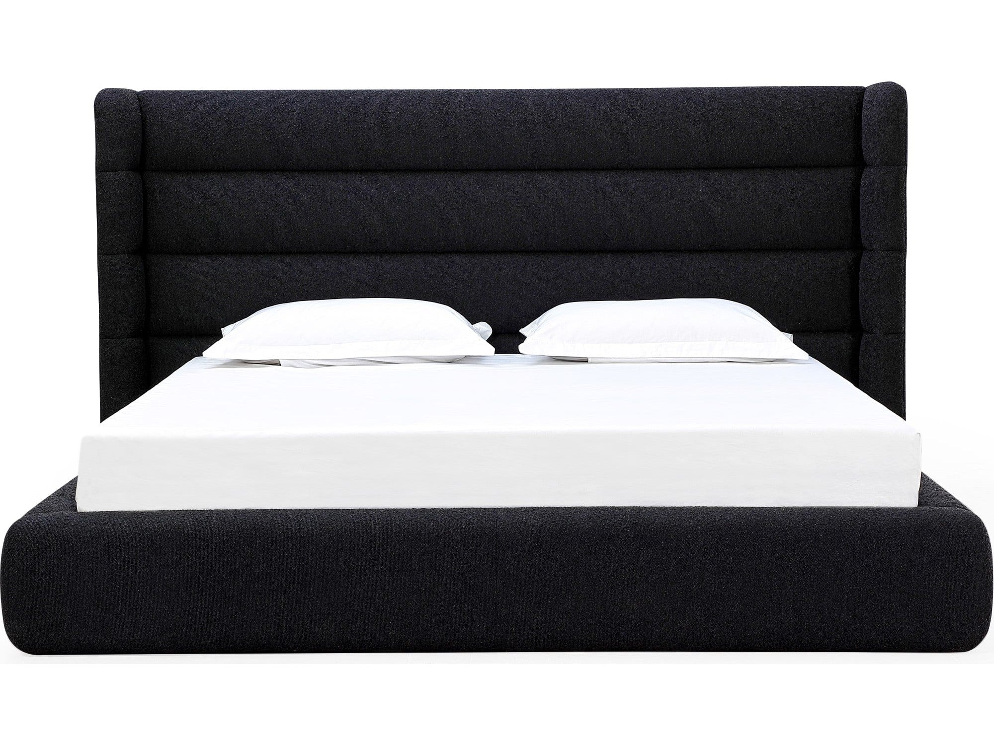 Frank Ember Full Upholstered Wingback Platform Bed