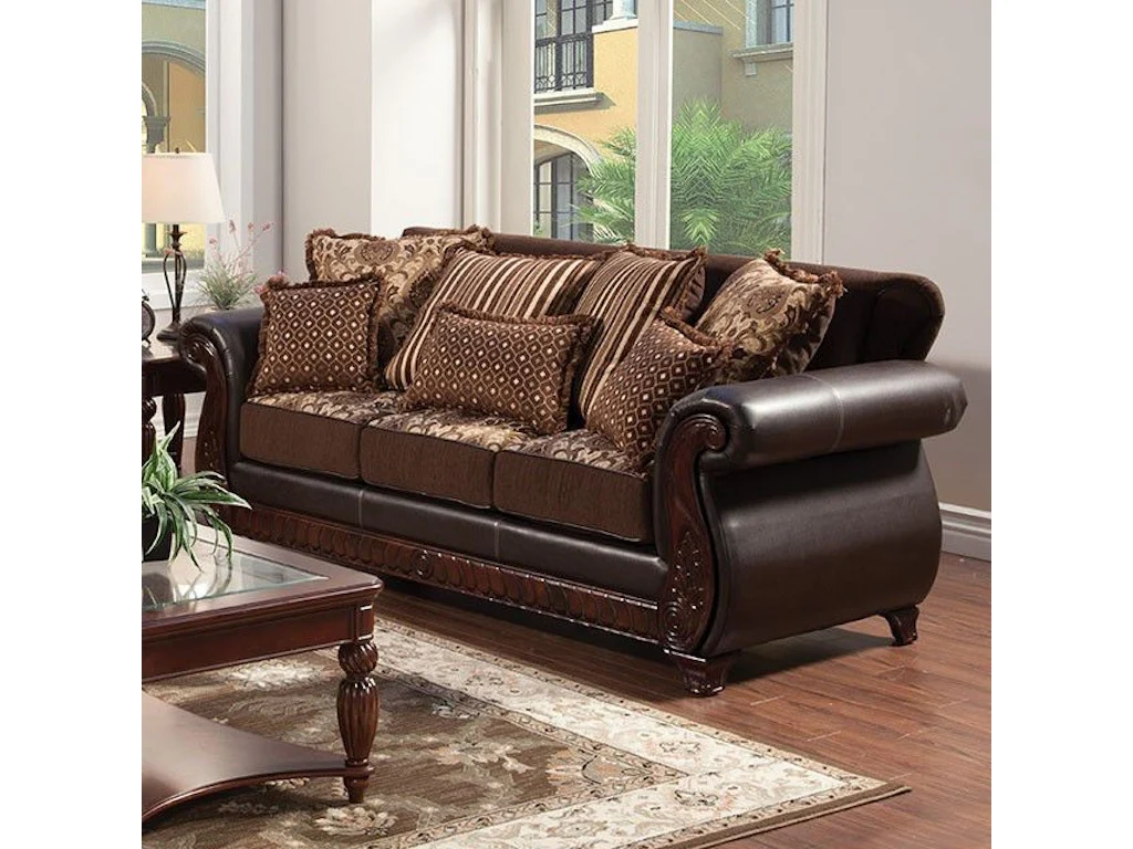 Franklin Dark Brown/Tan Sofa