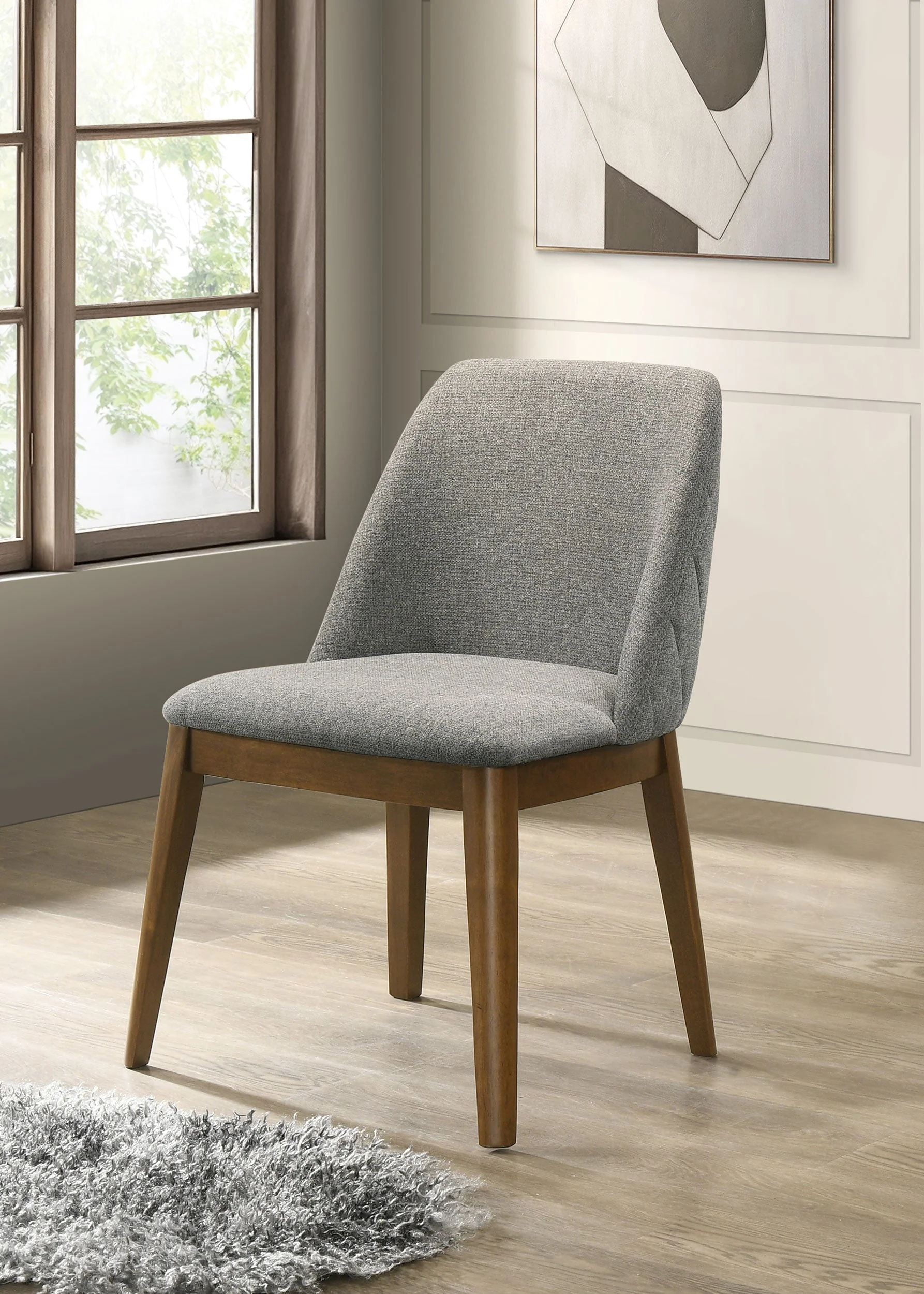 Franklin Grey/Dark Oak Upholstered Dining (Set of 2) - Image 2