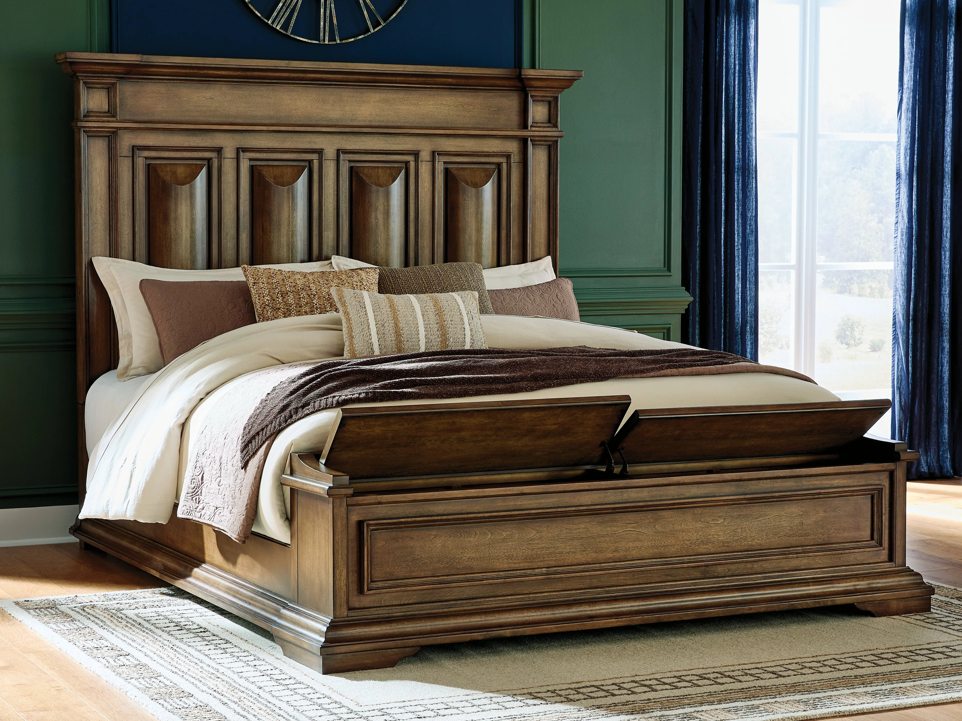 Frantanna Brown California King Panel Storage Bed - Image 7