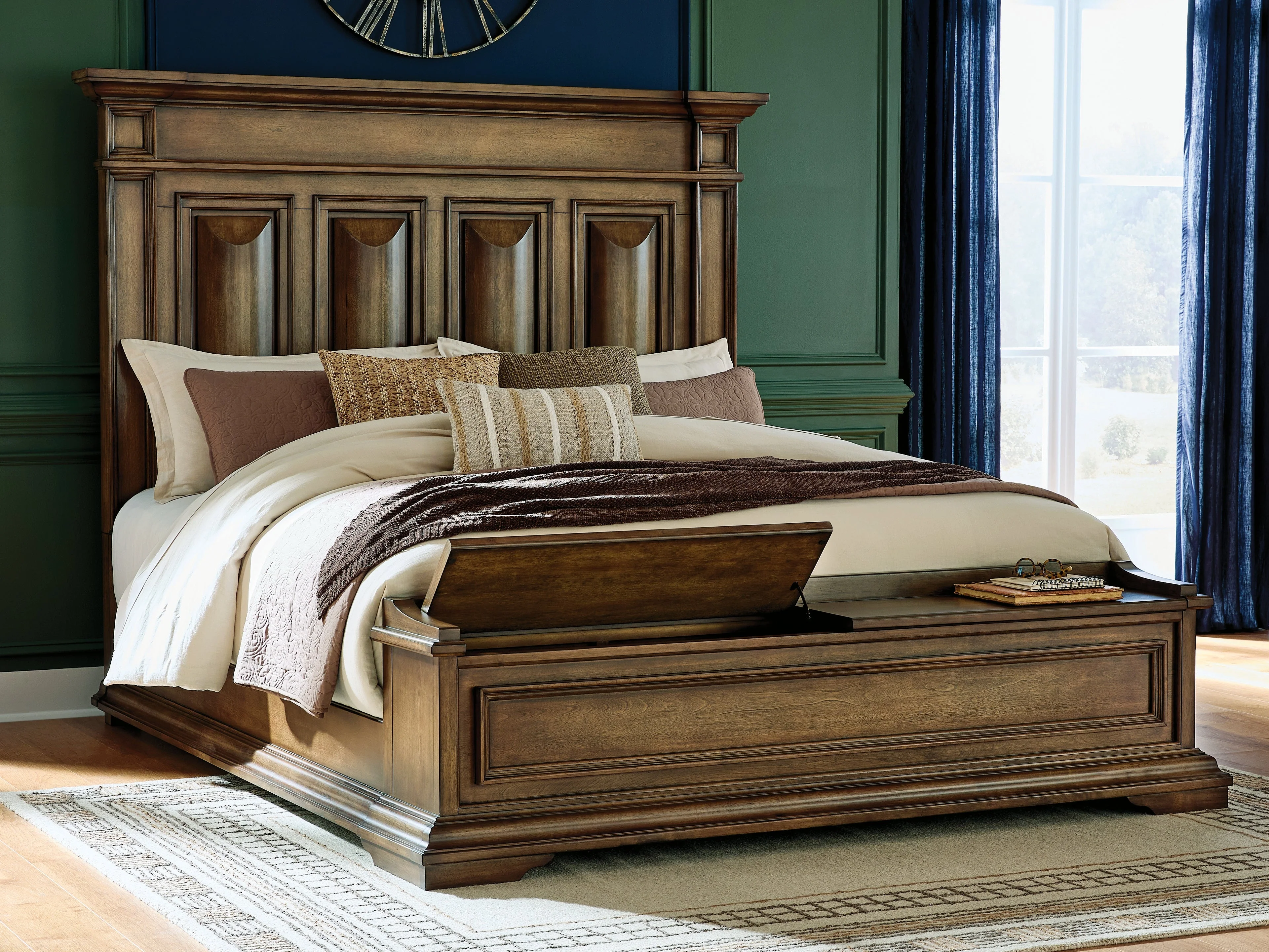 Frantanna Brown California King Panel Storage Bed - Image 8