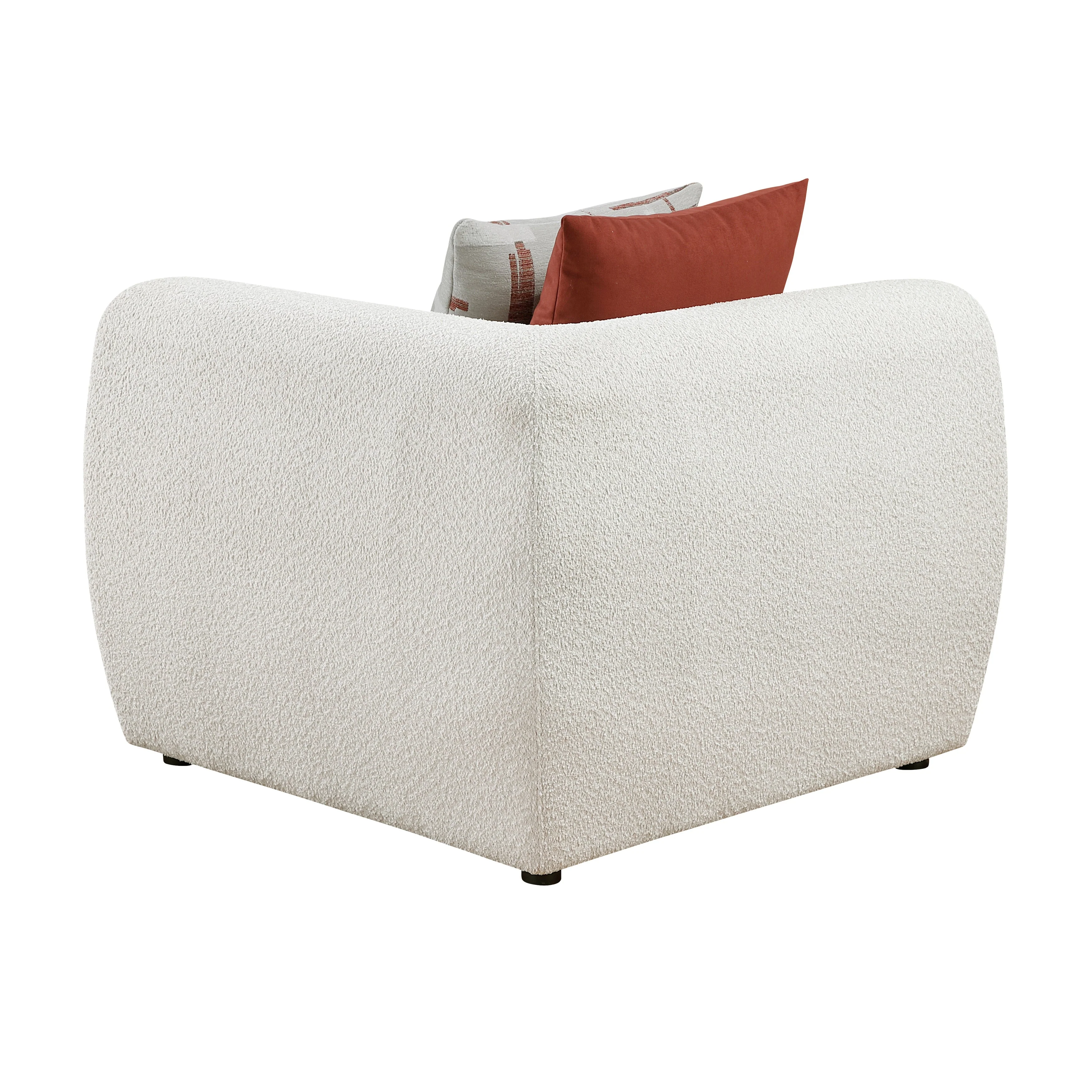 Franz Beige Chenille 3-Piece Modular Loveseat - Image 7