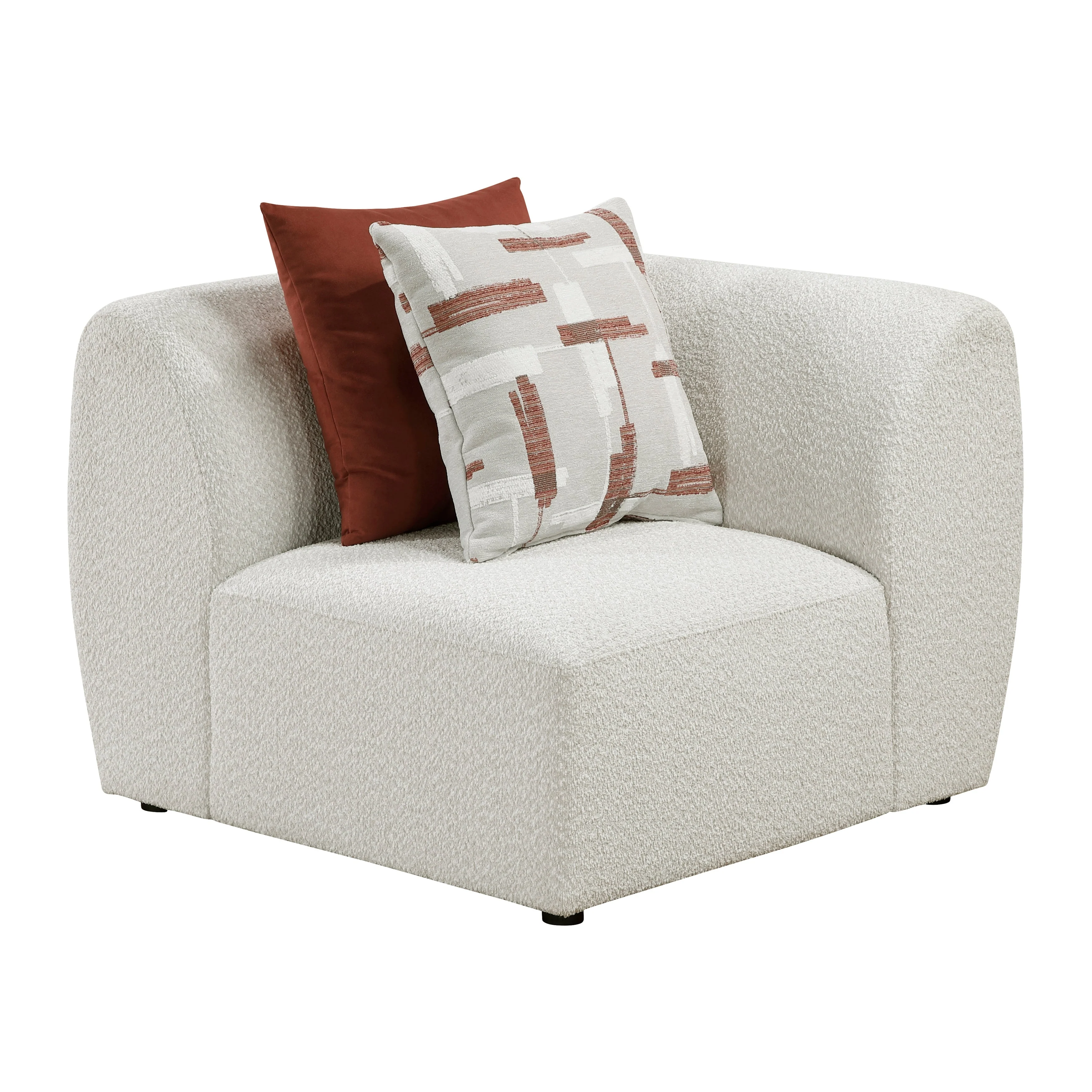 Franz Beige Chenille 4-Piece Modular Sectional - Image 6