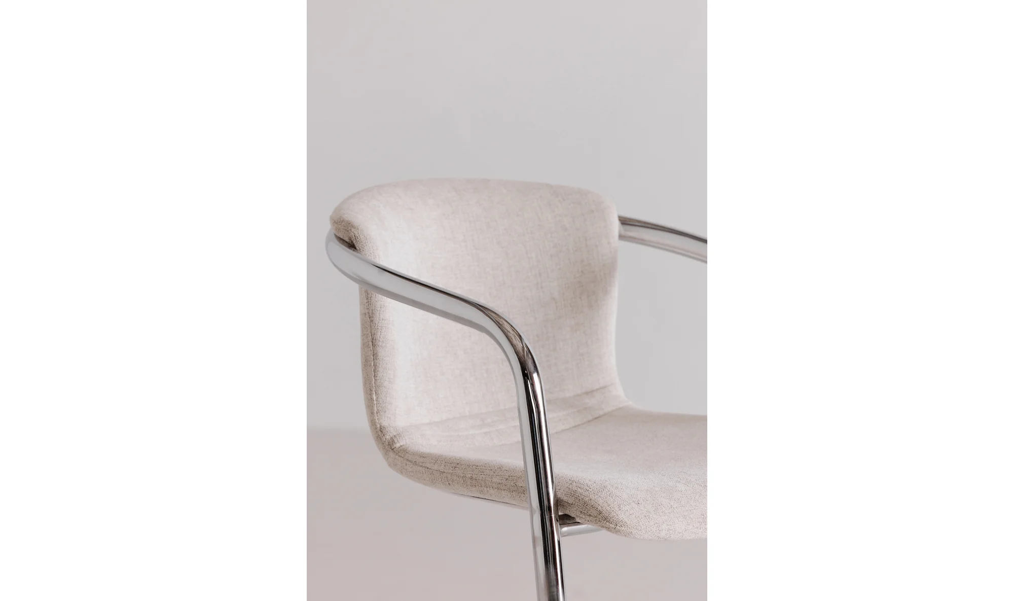 Freeman Chrome Frame Counter Stool Blended Cream - Image 6