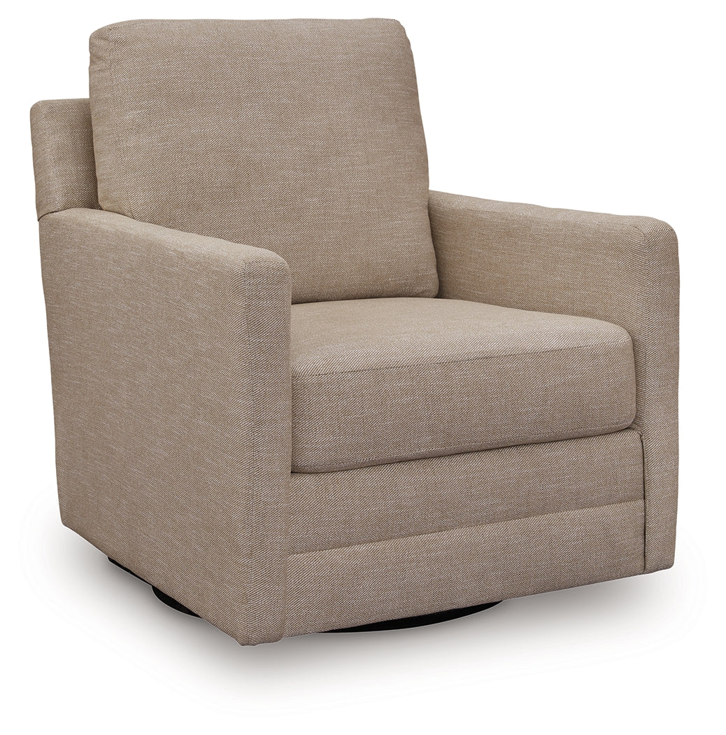 Freybourne Twill Swivel Accent Chair - Image 2