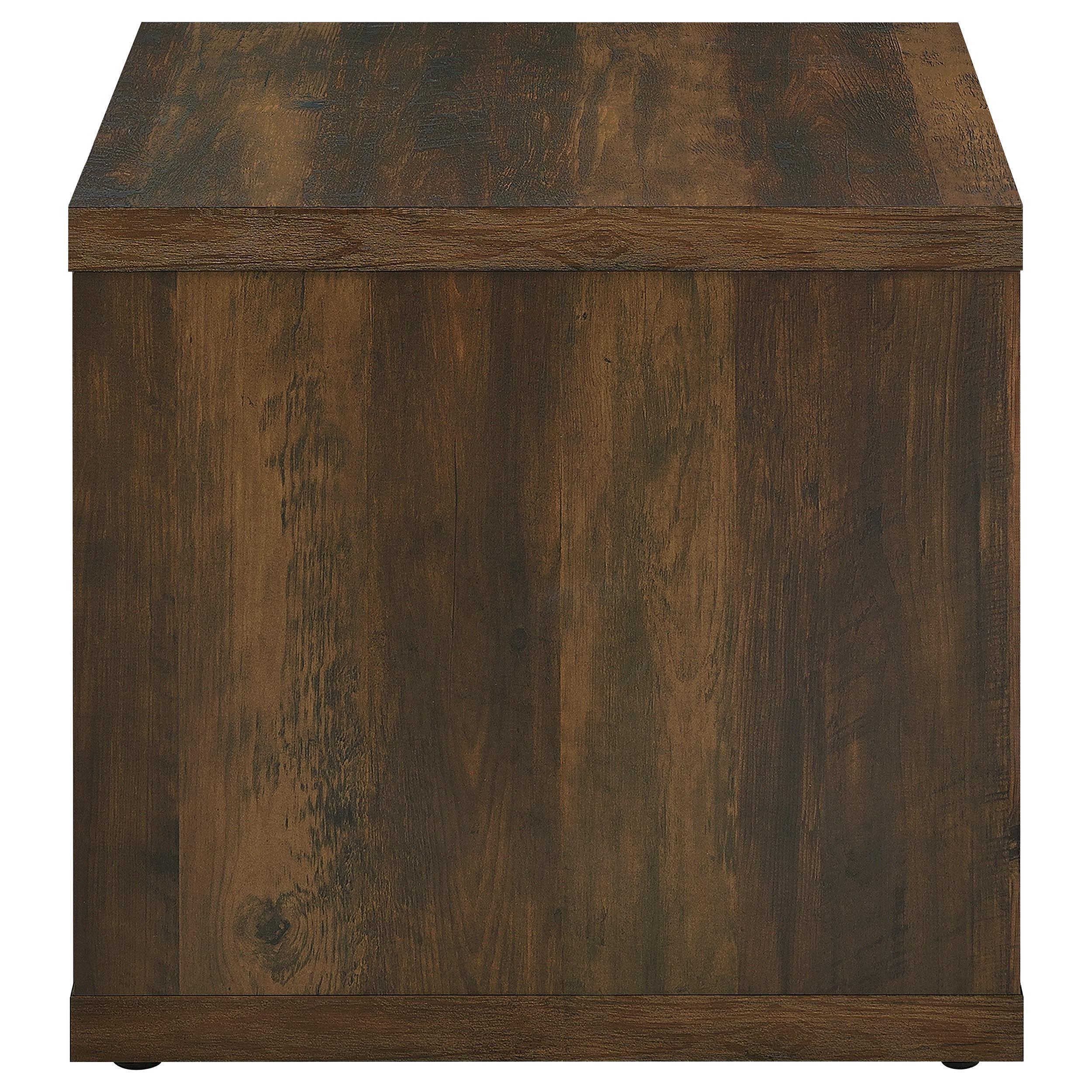 Frisco Dark Pine Square Engineered Wood Side End Table - Image 5