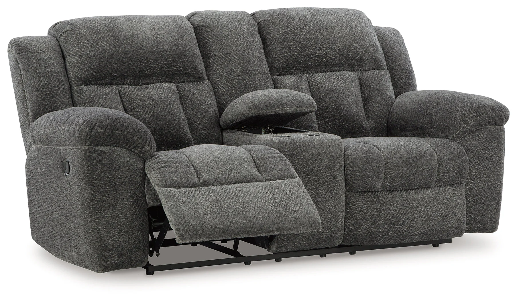 Frohn Graphite Manual Reclining Sofa and Loveseat - Image 9